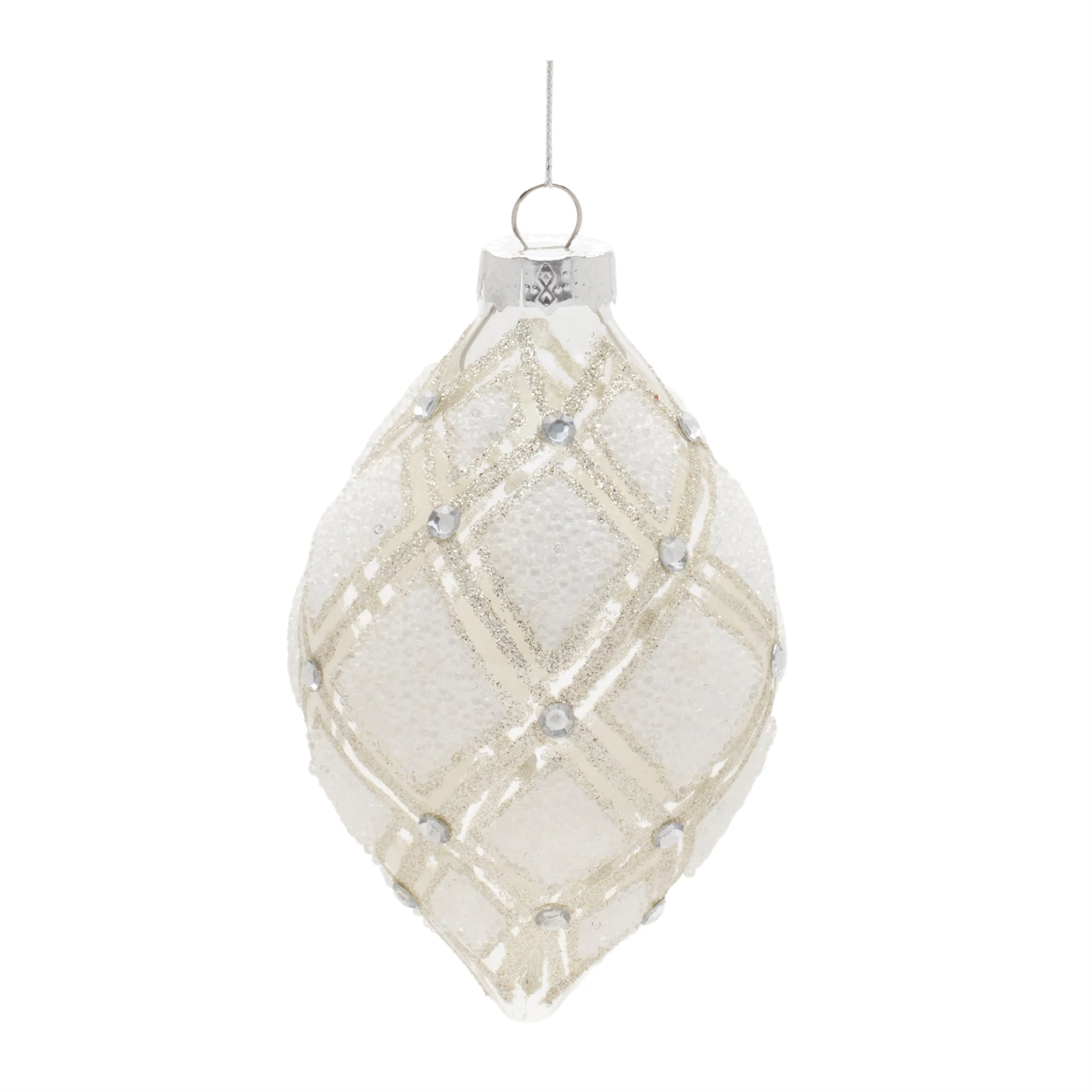 Jeweled Diamond Glass Ornament (Set of 6) - Image 4
