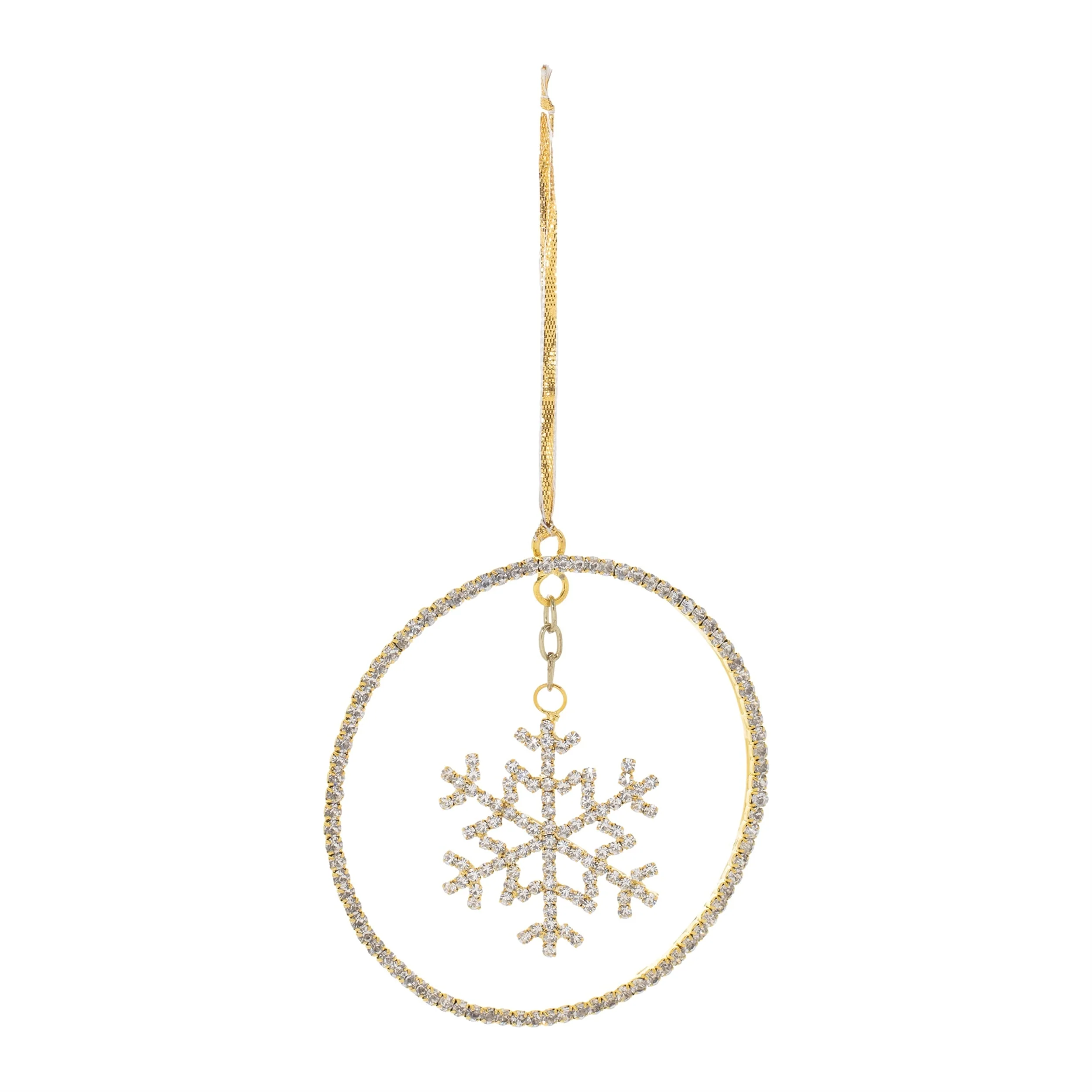 Jeweled Metal Hanging Snowflake Ornament (Set of 12) - Image 6