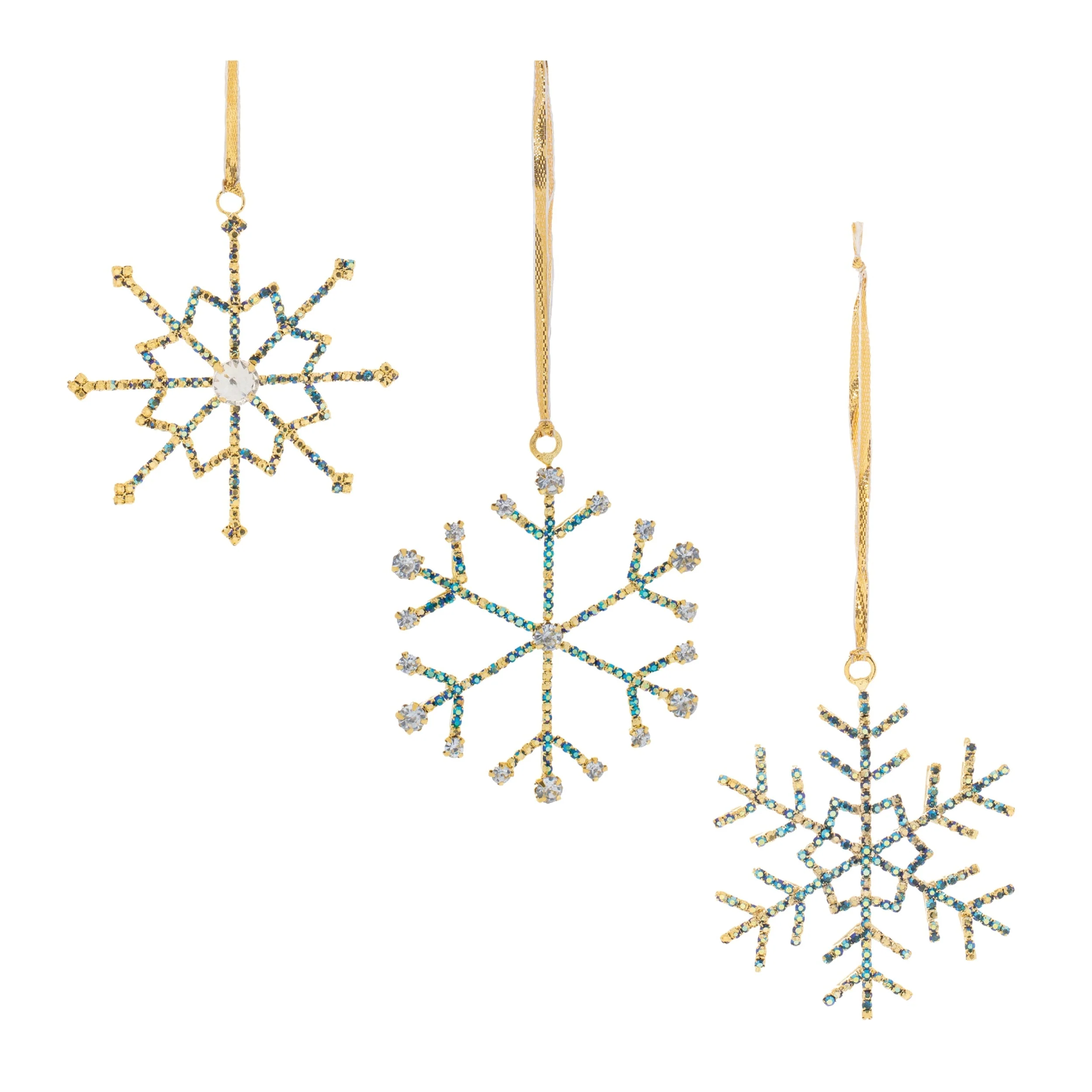 Jeweled Metal Snowflake Ornament (Set of 12) - Image 10