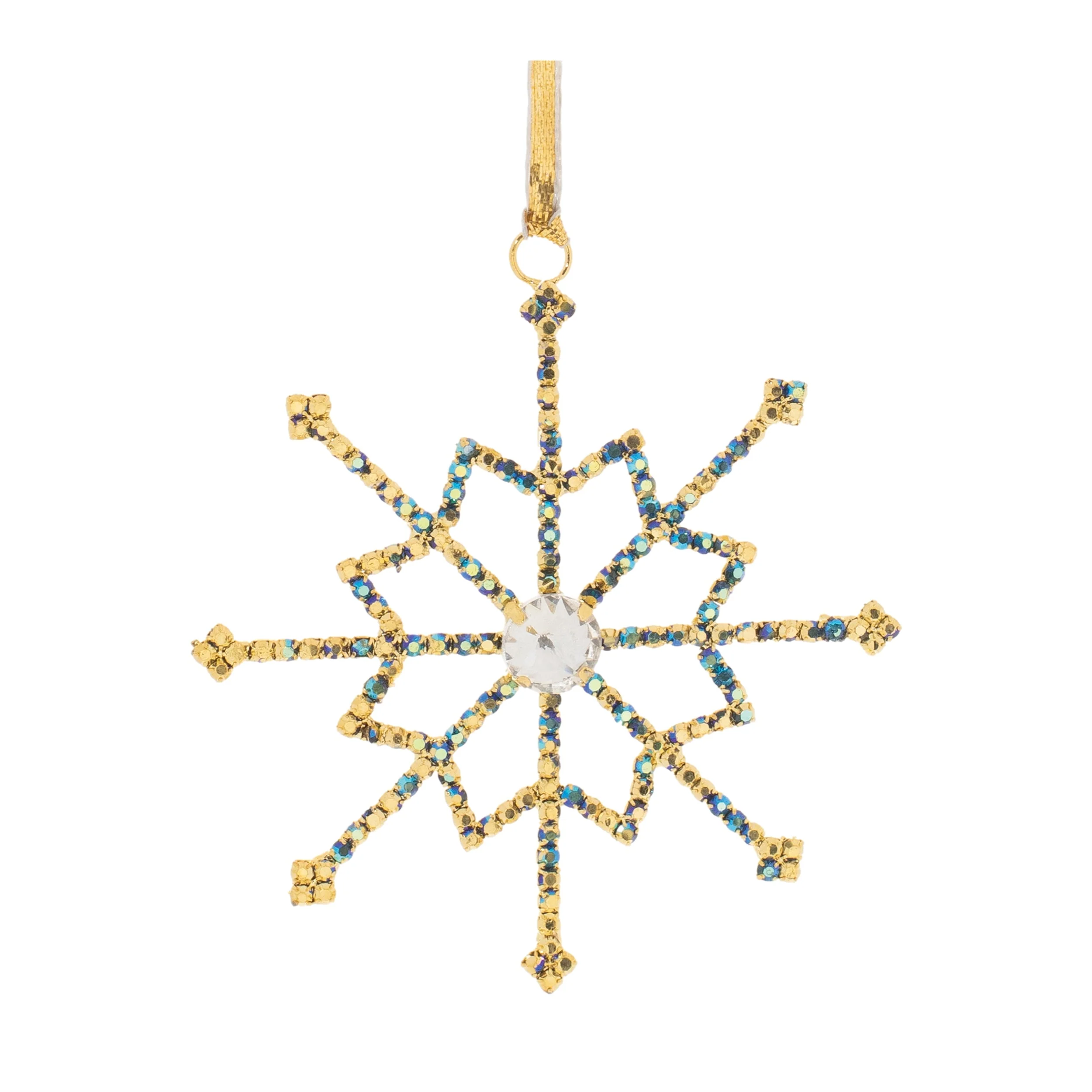 Jeweled Metal Snowflake Ornament (Set of 12) - Image 13