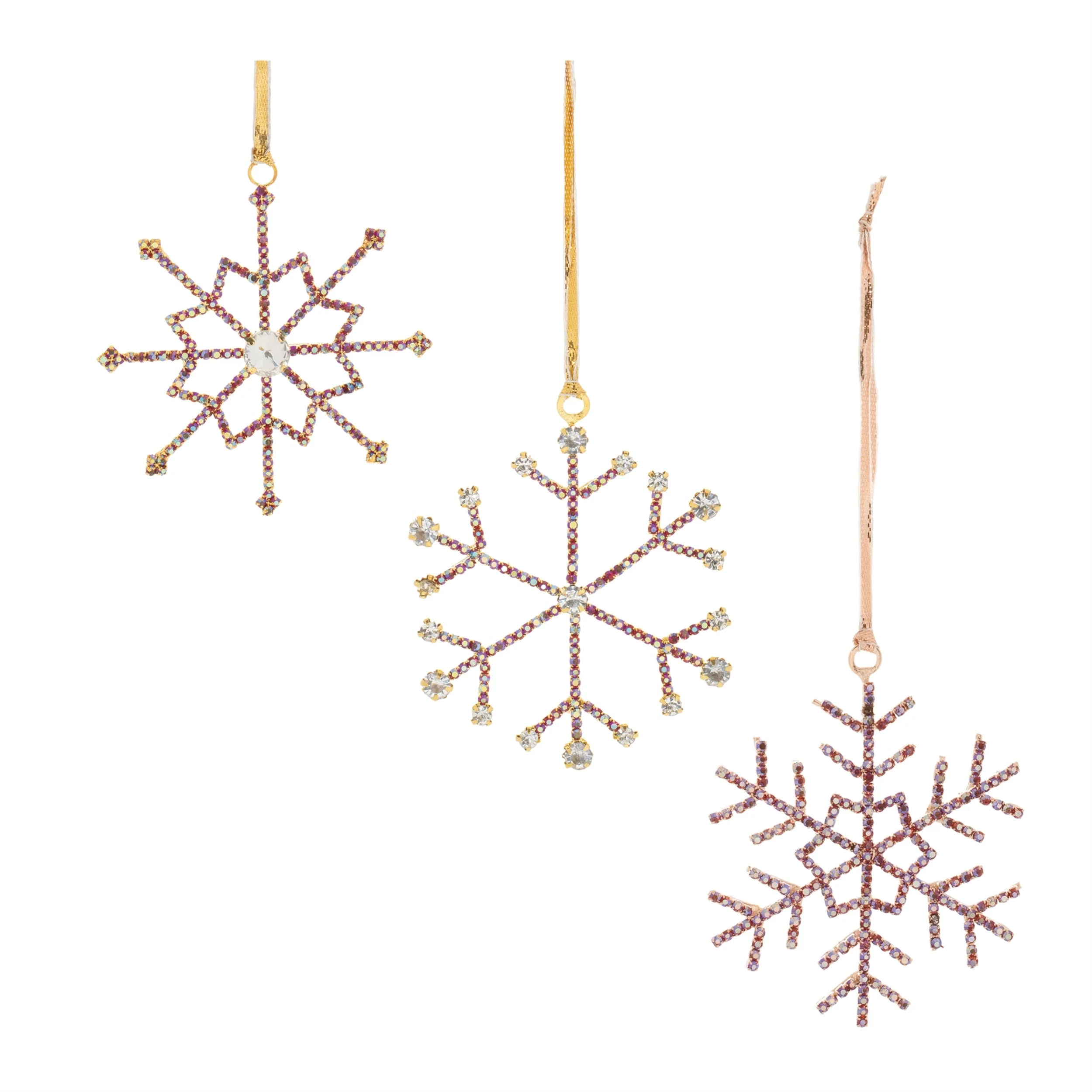 Jeweled Metal Snowflake Ornament (Set of 12) - Image 5