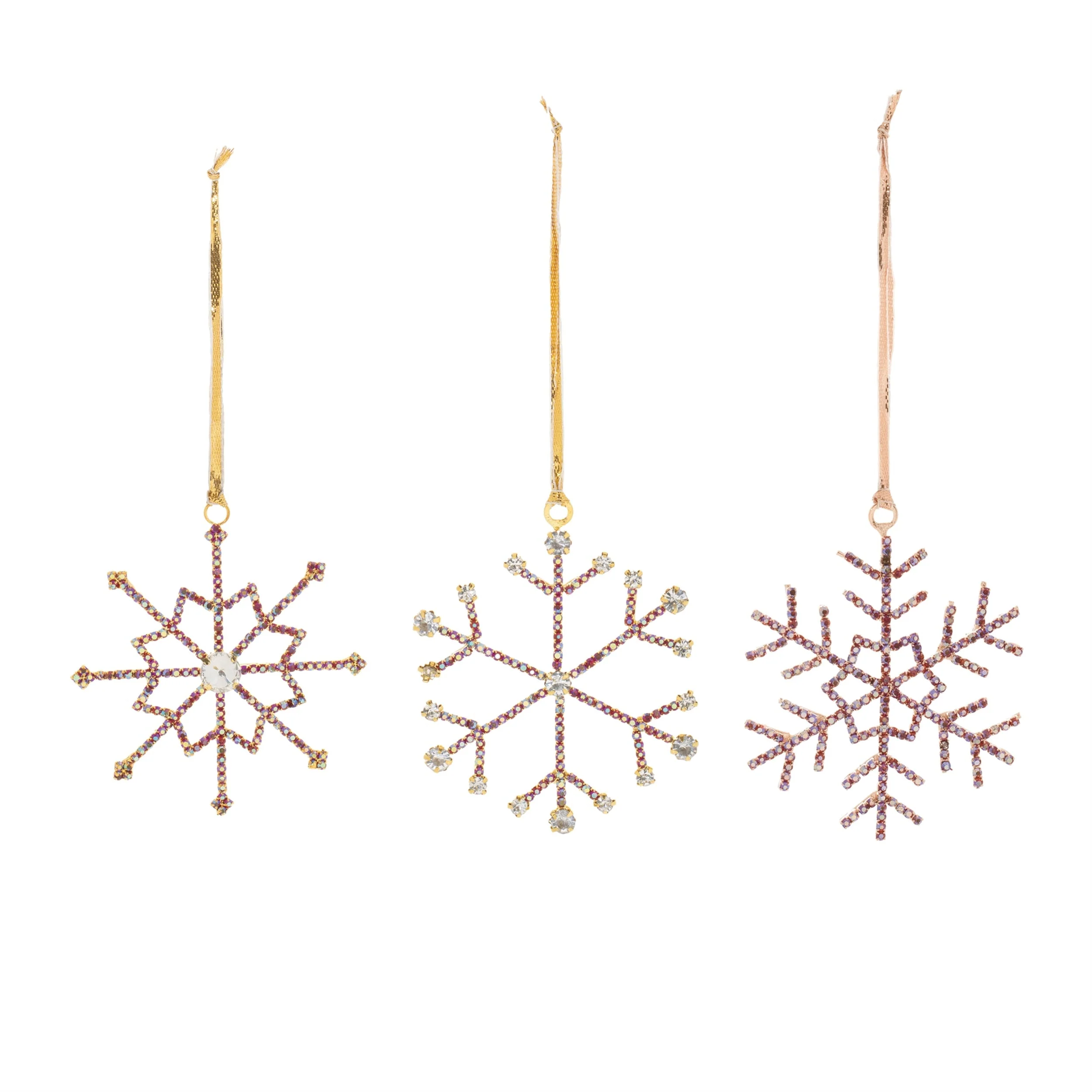 Jeweled Metal Snowflake Ornament (Set of 12) - Image 7