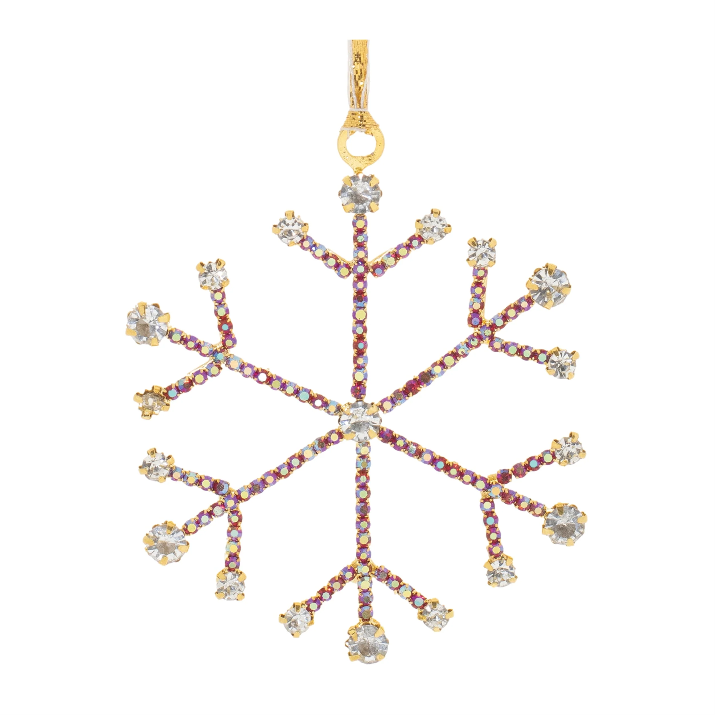 Jeweled Metal Snowflake Ornament (Set of 12) - Image 9