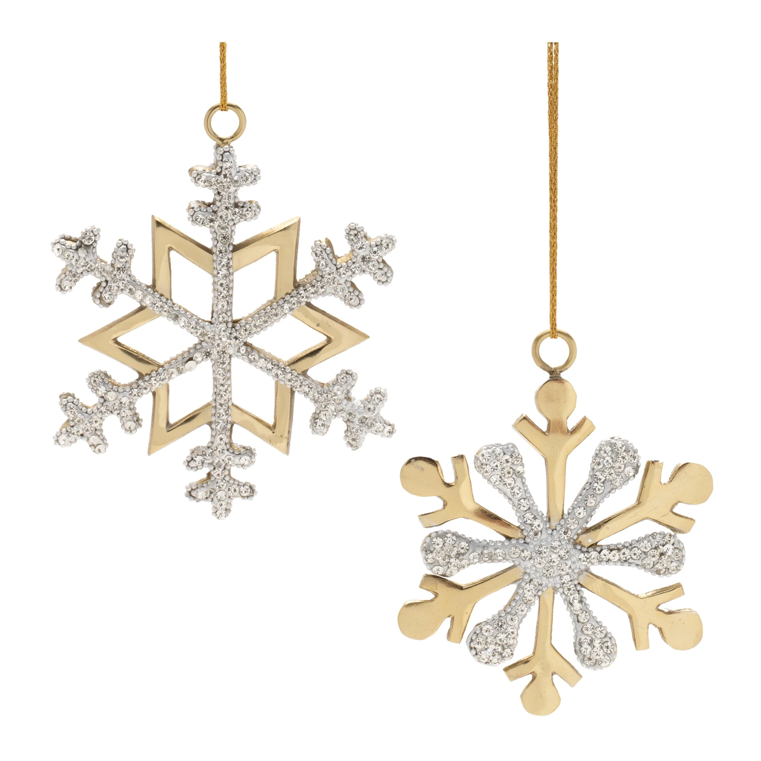 Jeweled Metal Snowflake Ornament (Set of 2) - Image 5