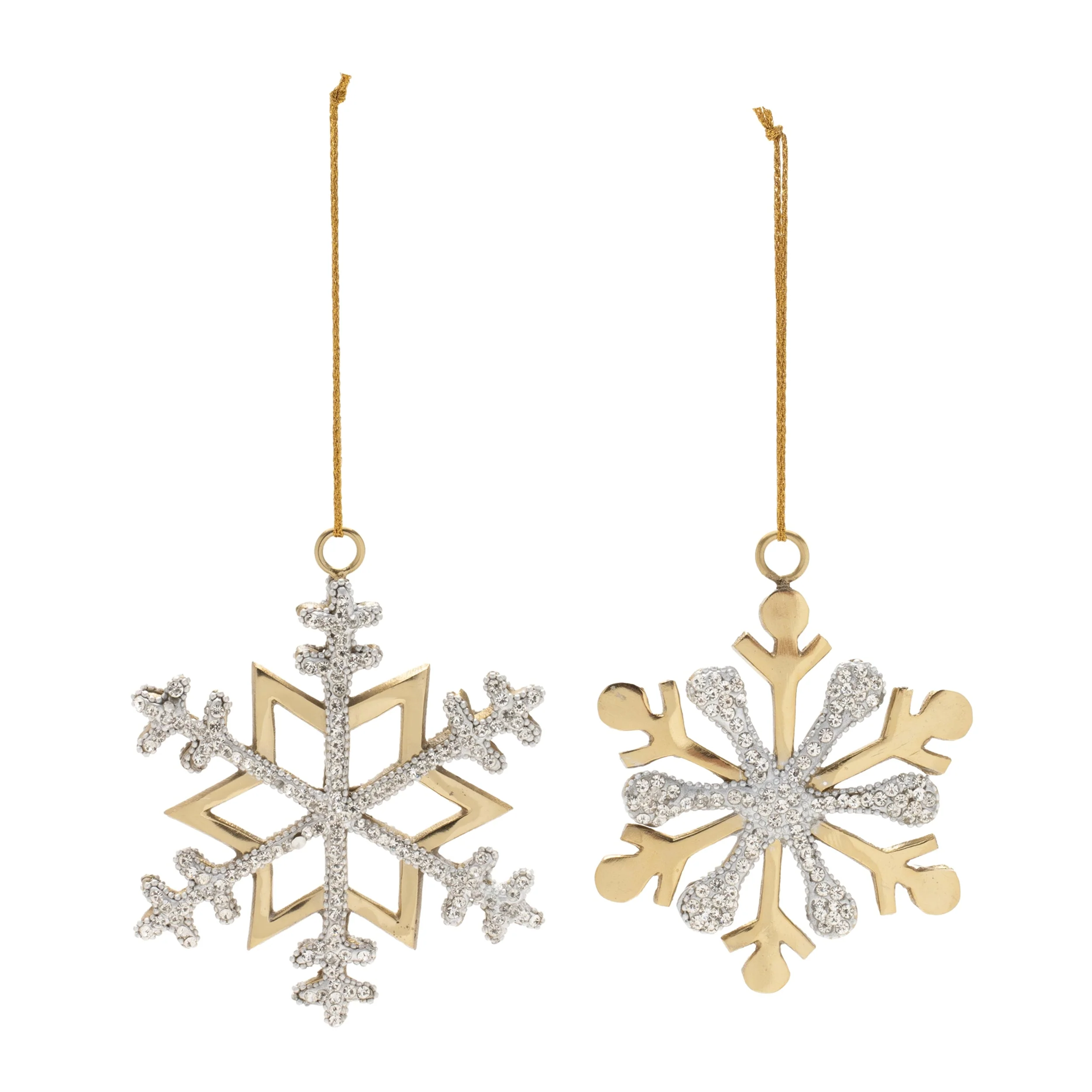 Jeweled Metal Snowflake Ornament (Set of 2) - Image 7
