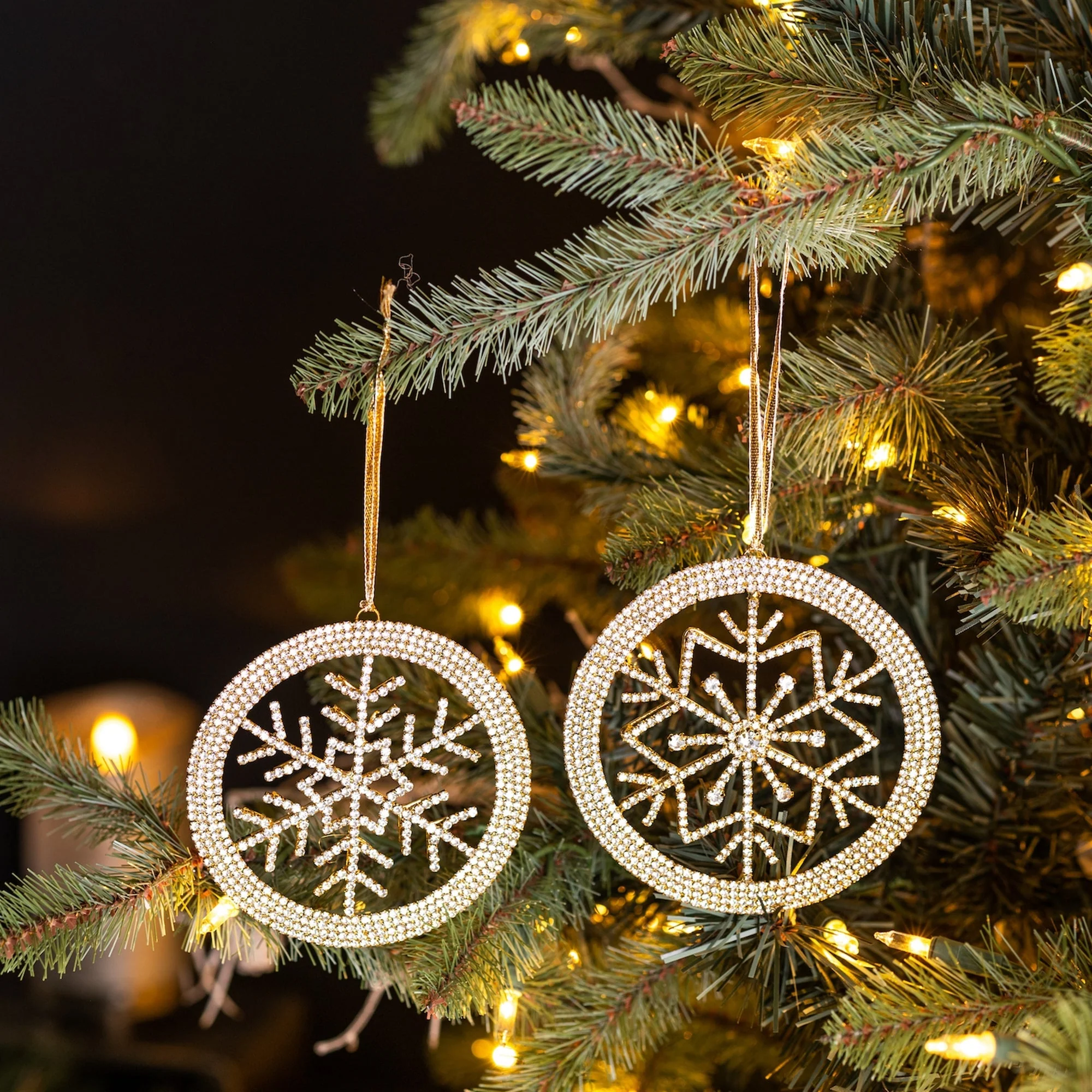 Jeweled Metal Snowflake Ornament (Set of 6) - Image 2