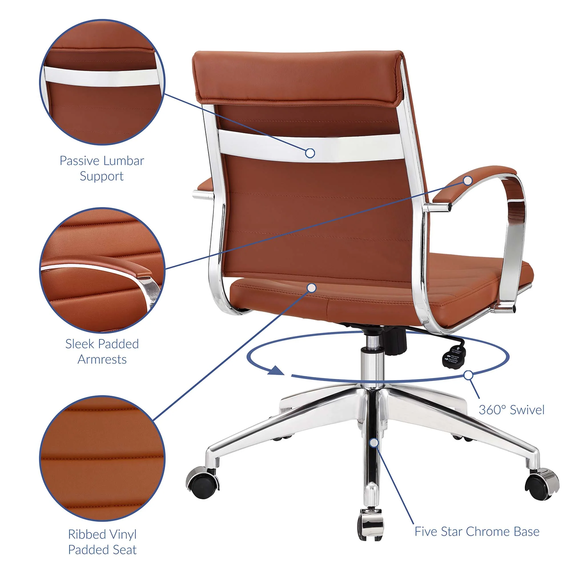 Jive Mid Back Office Chair by Modway - Image 2
