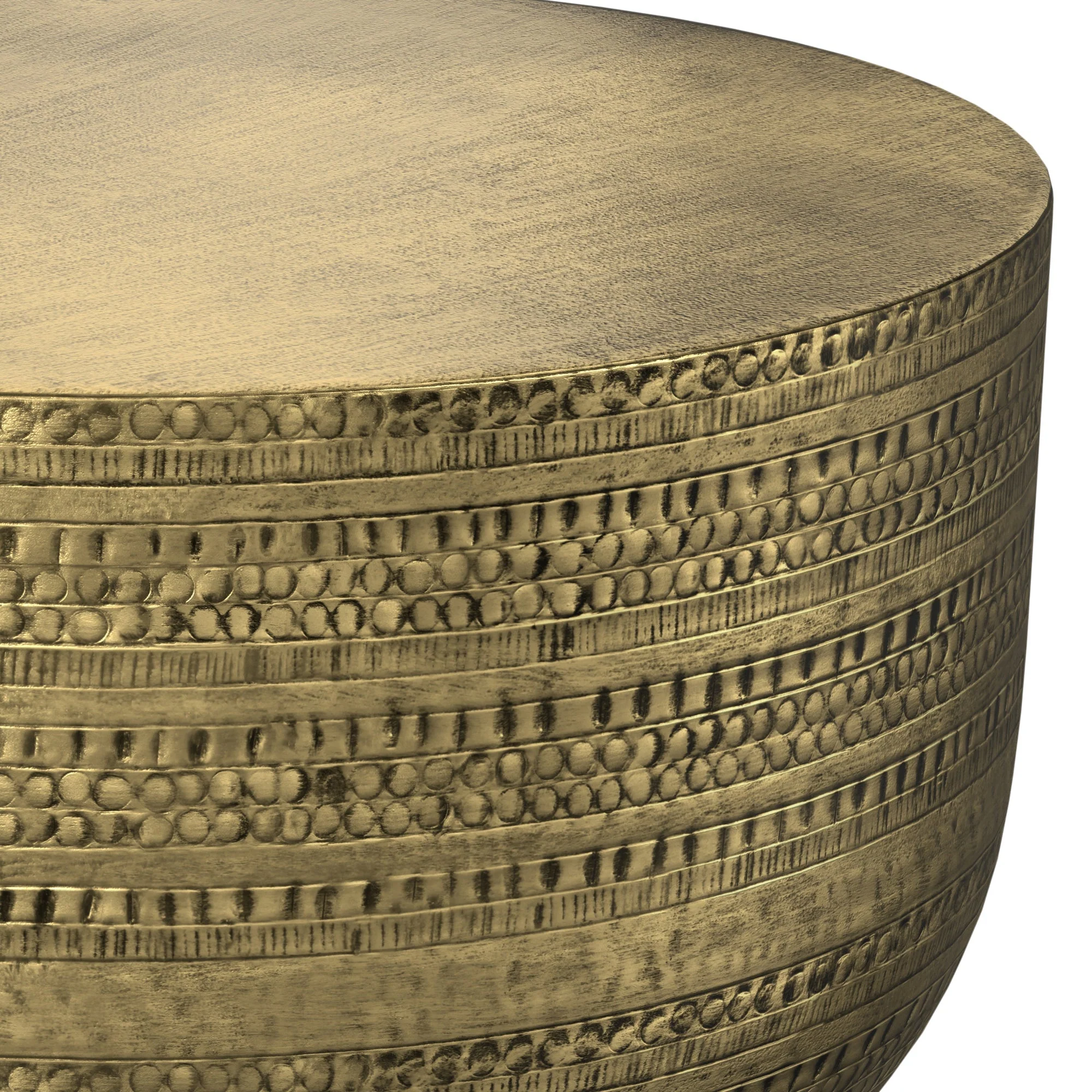 Johnsen Metal Coffee Table in Antique Gold - Image 2