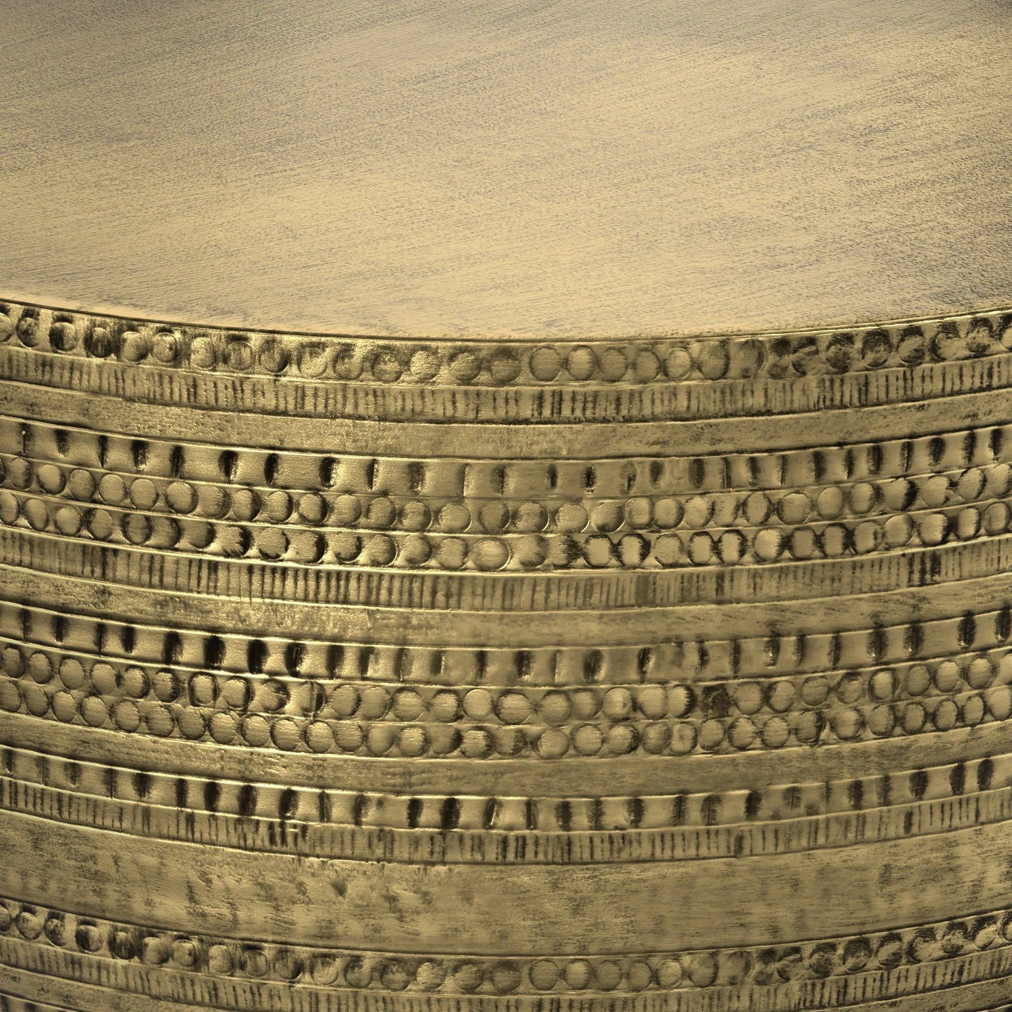Johnsen Metal Coffee Table in Antique Gold - Image 5