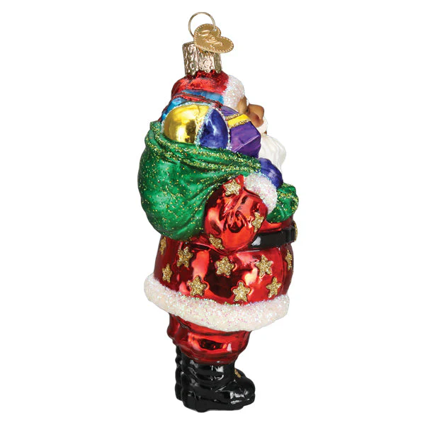 Jolly African American Santa Ornament - Image 5