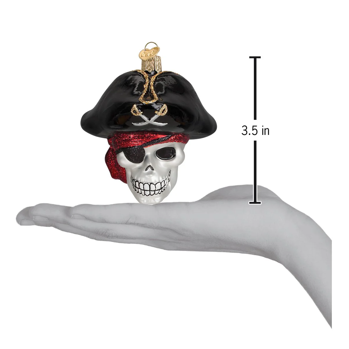 Jolly Roger Ornament 3.5 x 3.5 x 3 Inches - Image 4