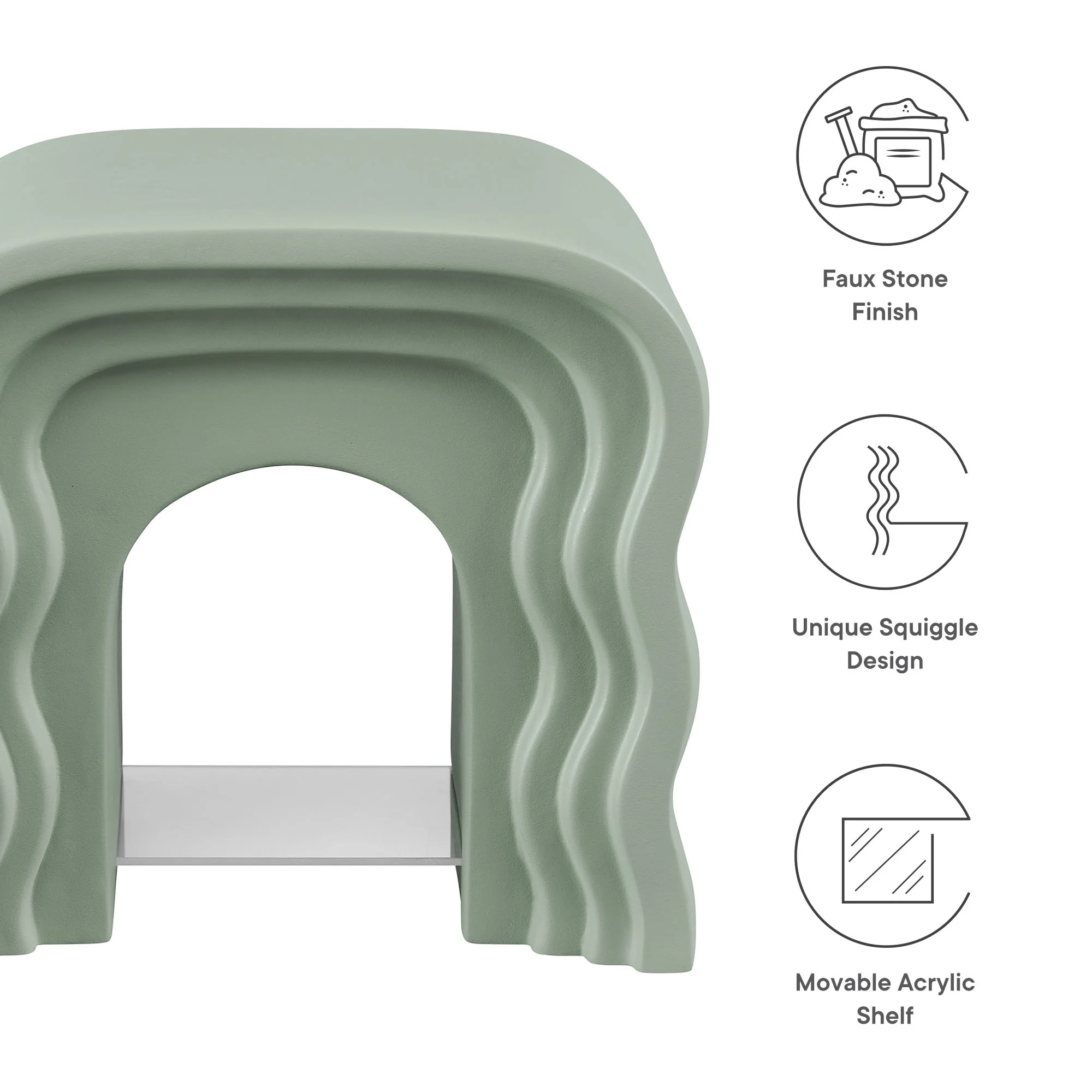 Jorin Squiggle Side Table by Modway - Image 13