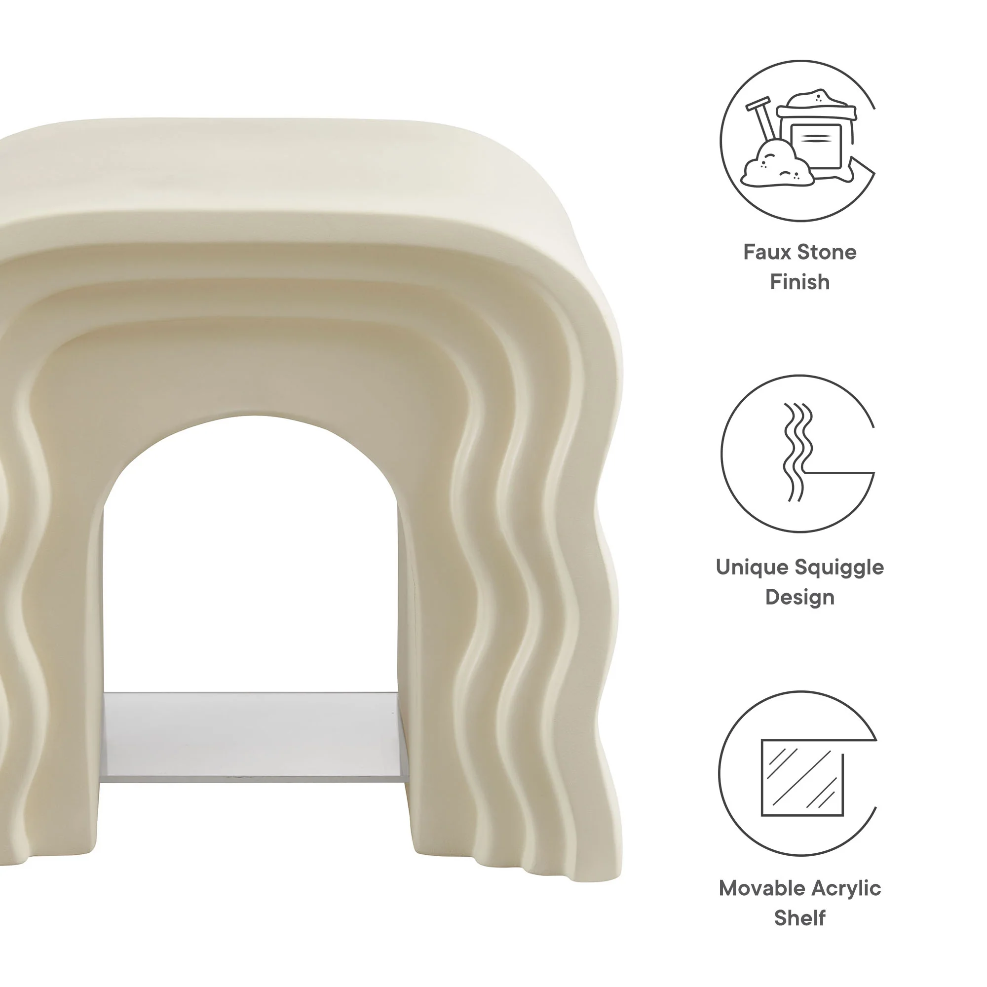 Jorin Squiggle Side Table by Modway - Image 2