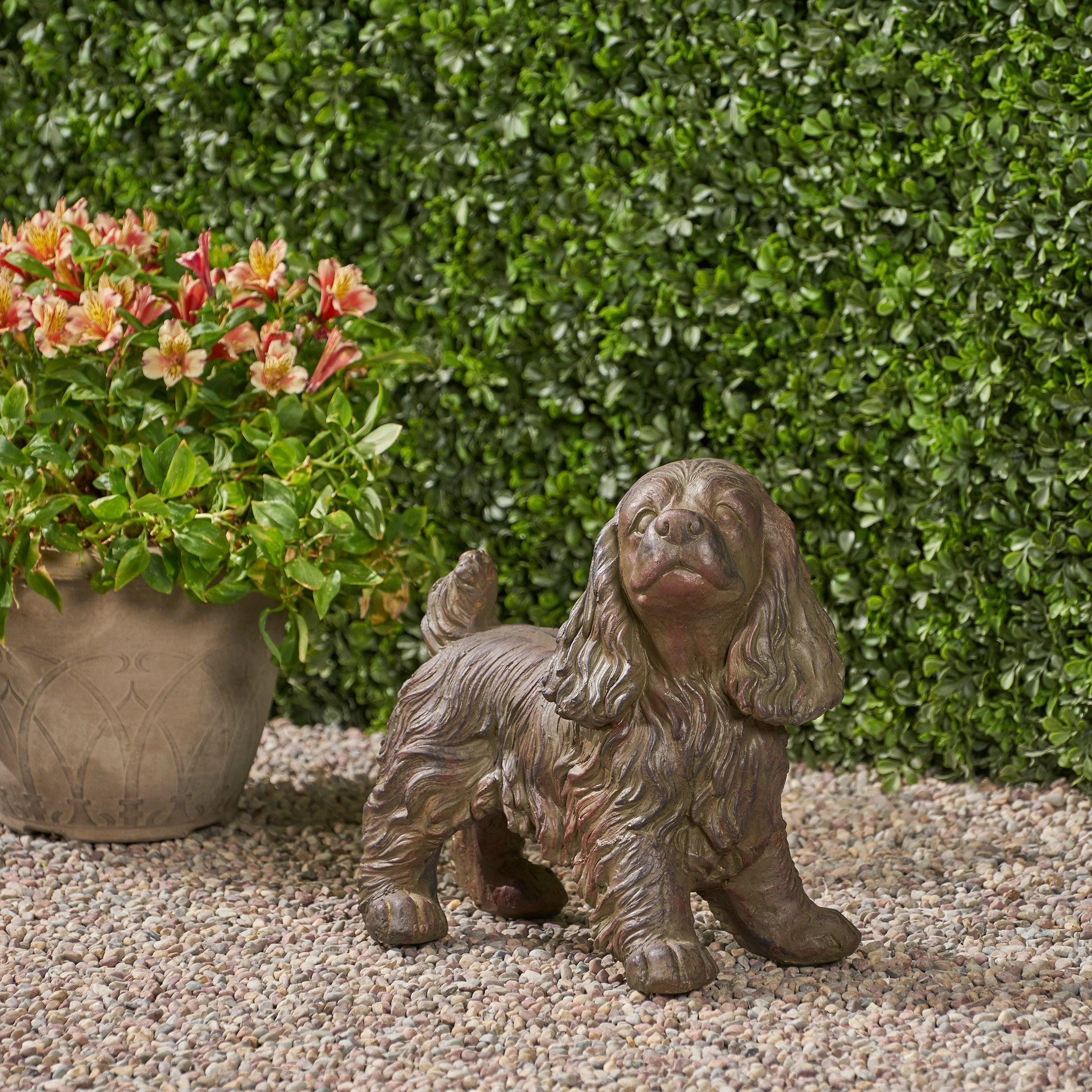 Josie Dog Cast Stone Garden Statue - Image 2