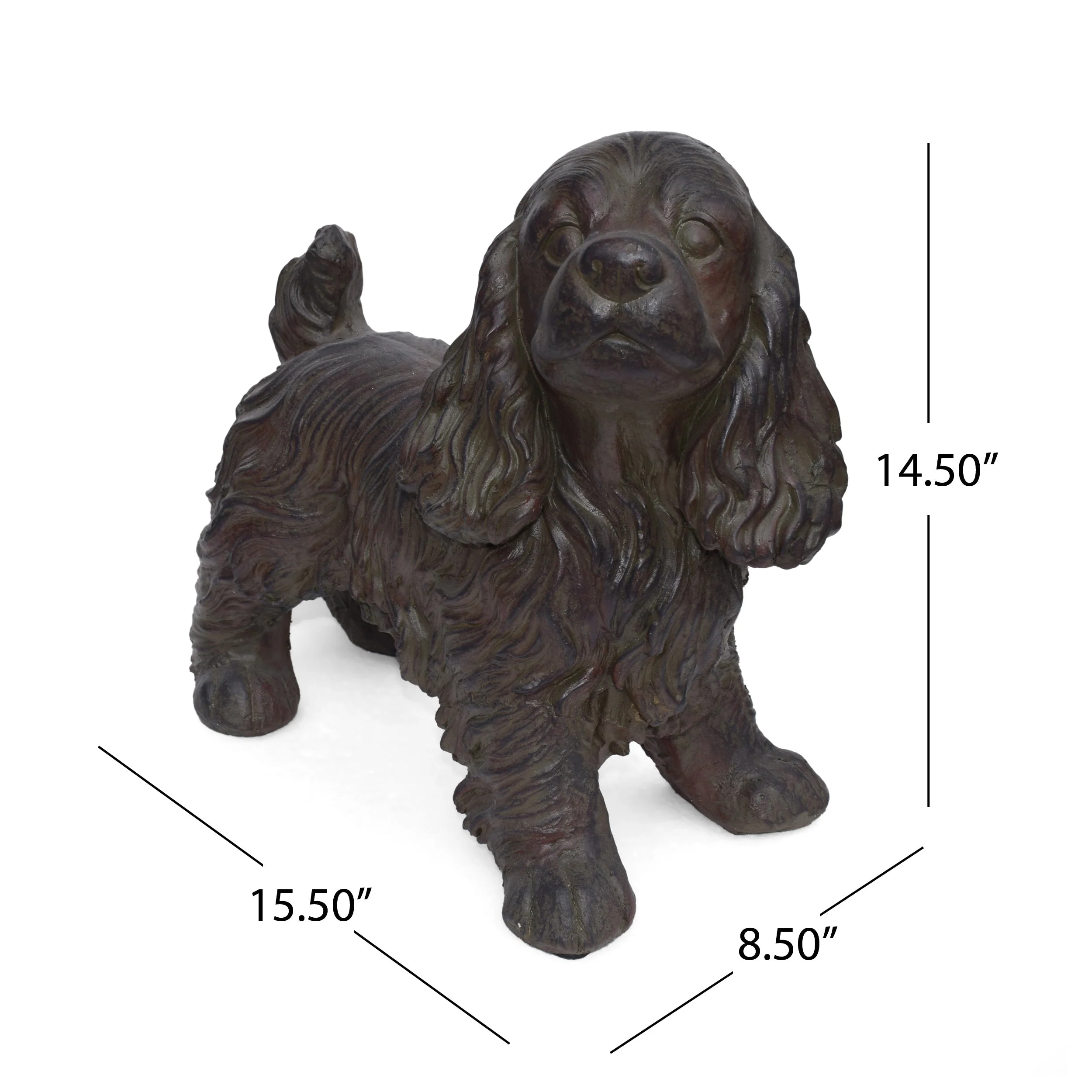 Josie Dog Cast Stone Garden Statue - Image 4