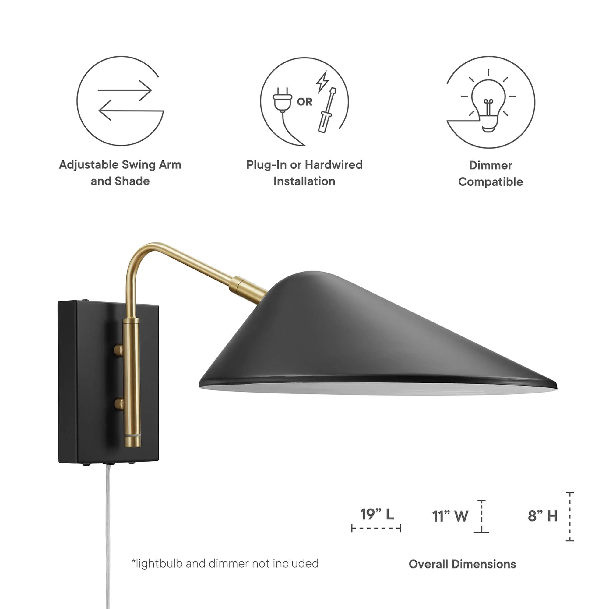 Journey 7" Swing Arm Wall Sconce by Modway - Image 13