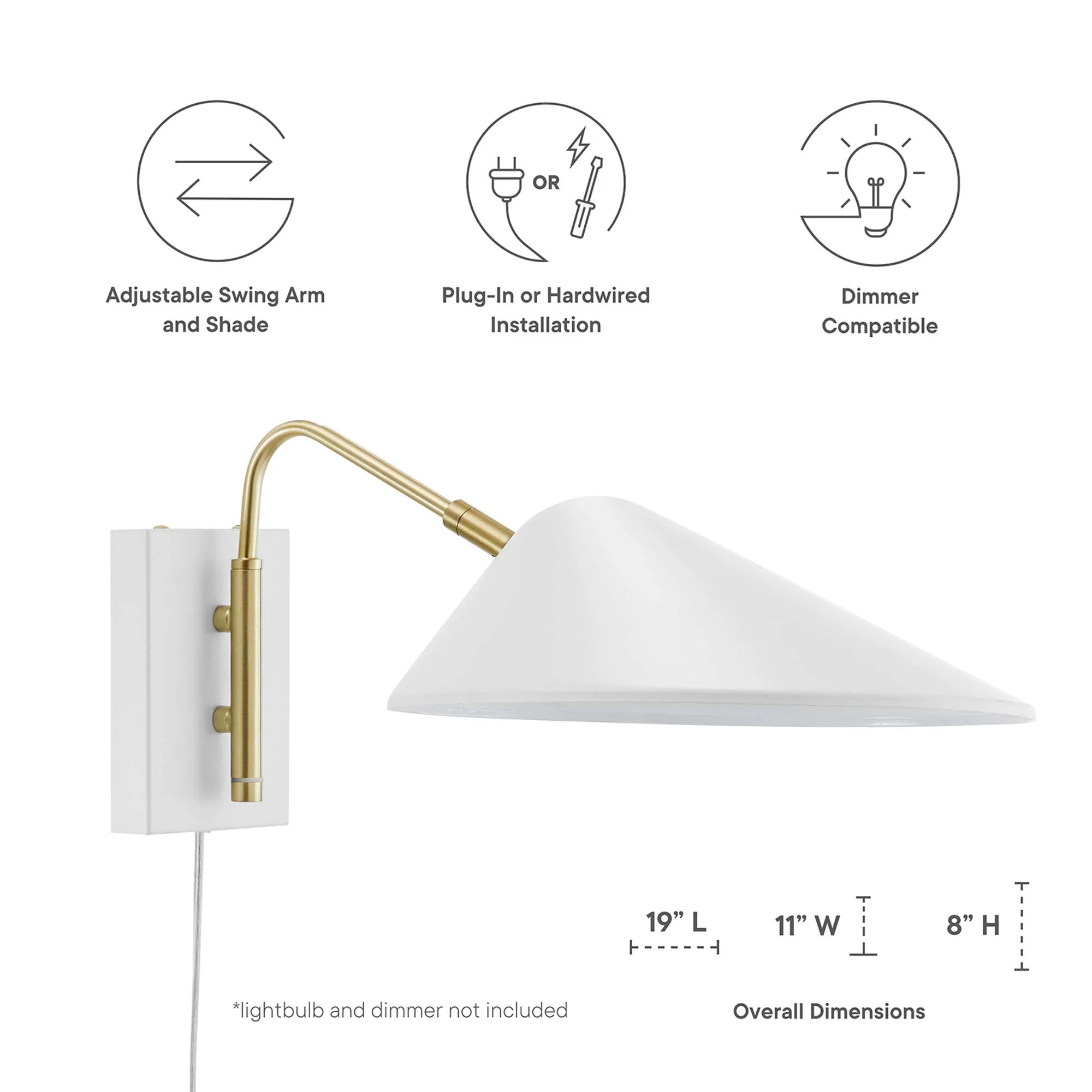 Journey 7" Swing Arm Wall Sconce by Modway - Image 2