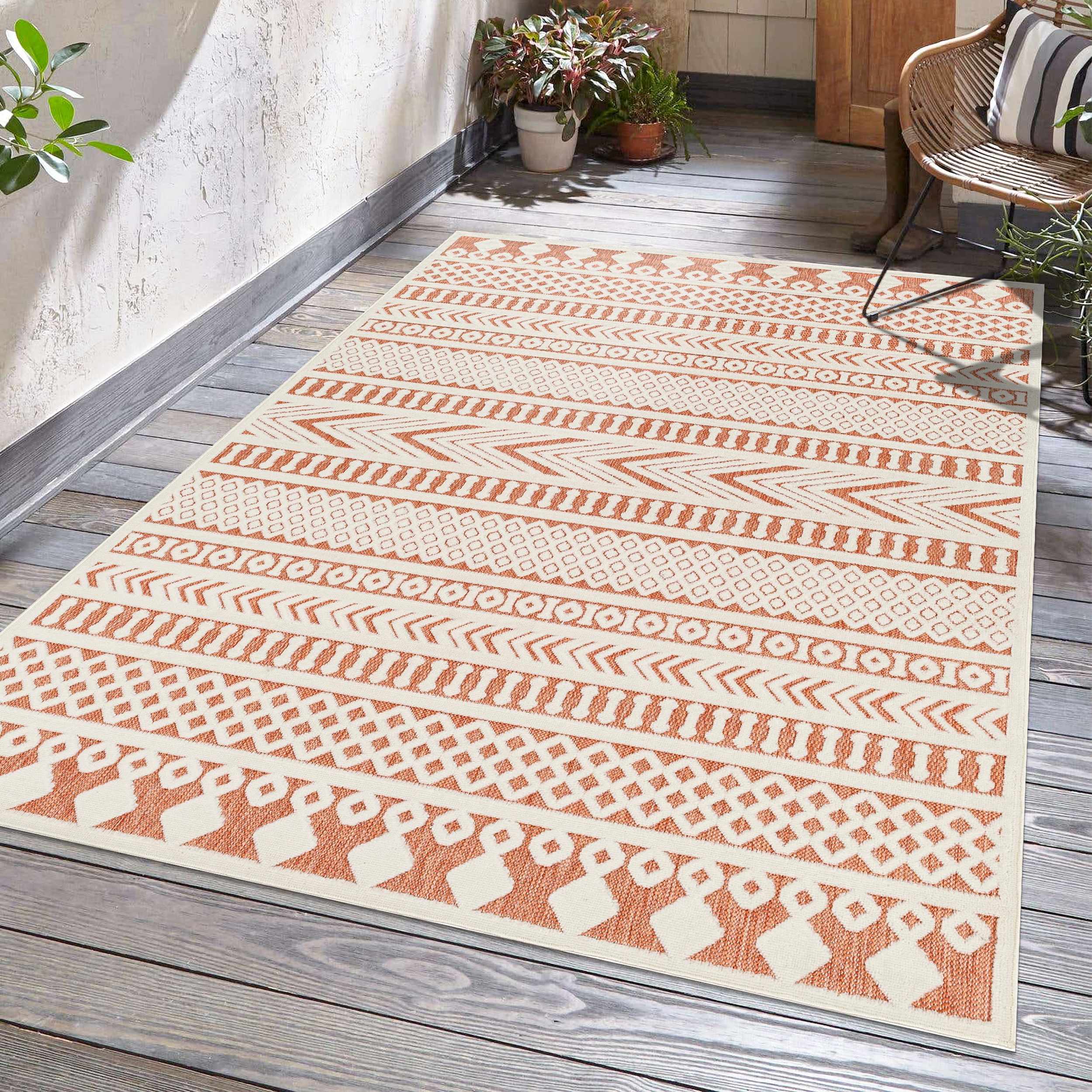 Jove Orange Outdoor Rug - Clearance - Image 19