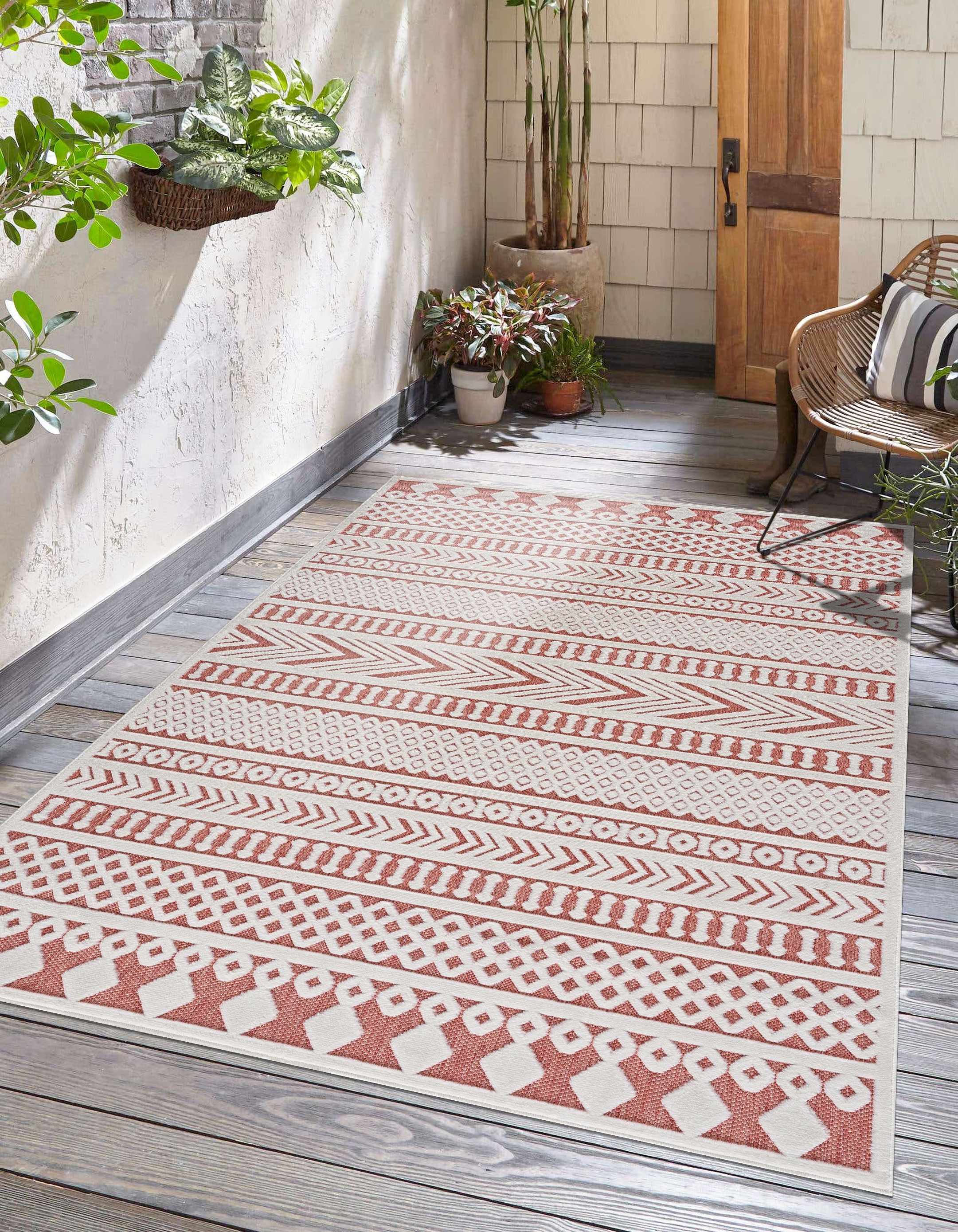 Jove Orange Outdoor Rug - Clearance - Image 20
