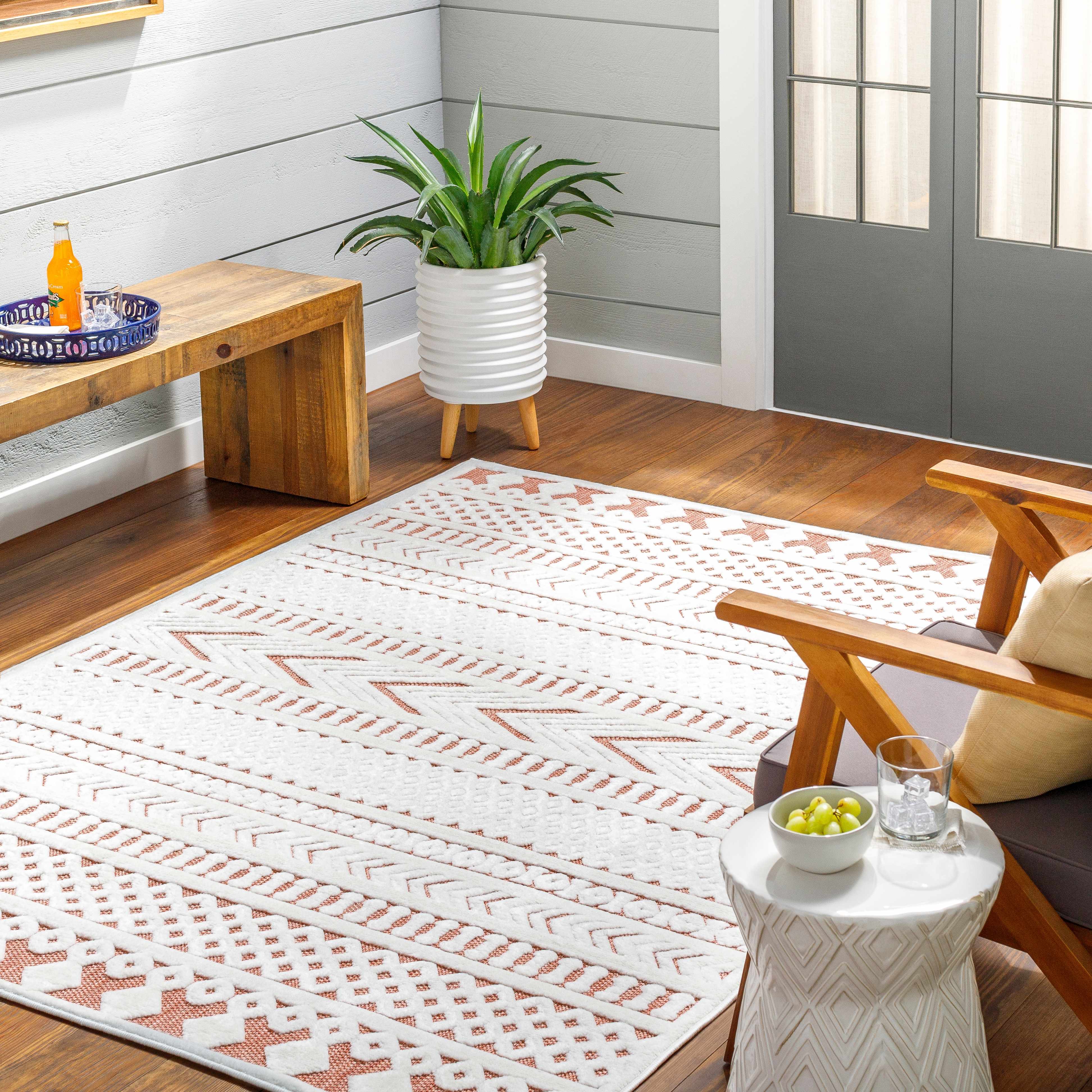Jove Orange Outdoor Rug - Clearance - Image 21