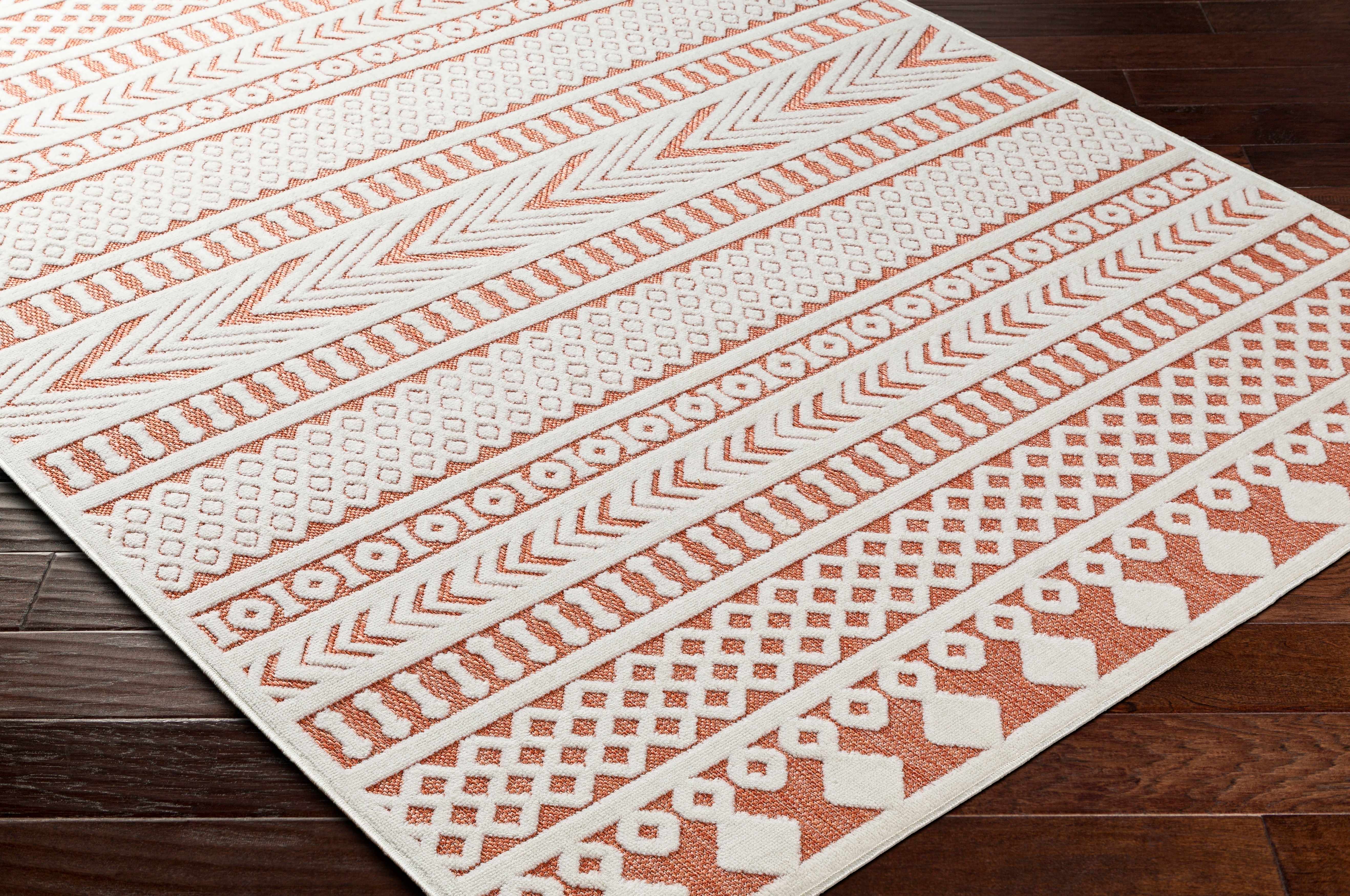 Jove Orange Outdoor Rug - Clearance - Image 5