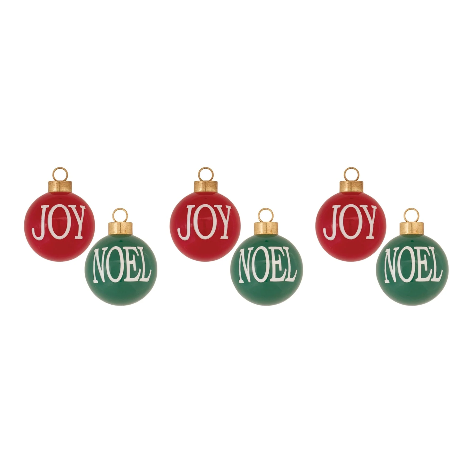 Joy and Noel Ball Ornament (Set of 6) - Image 4