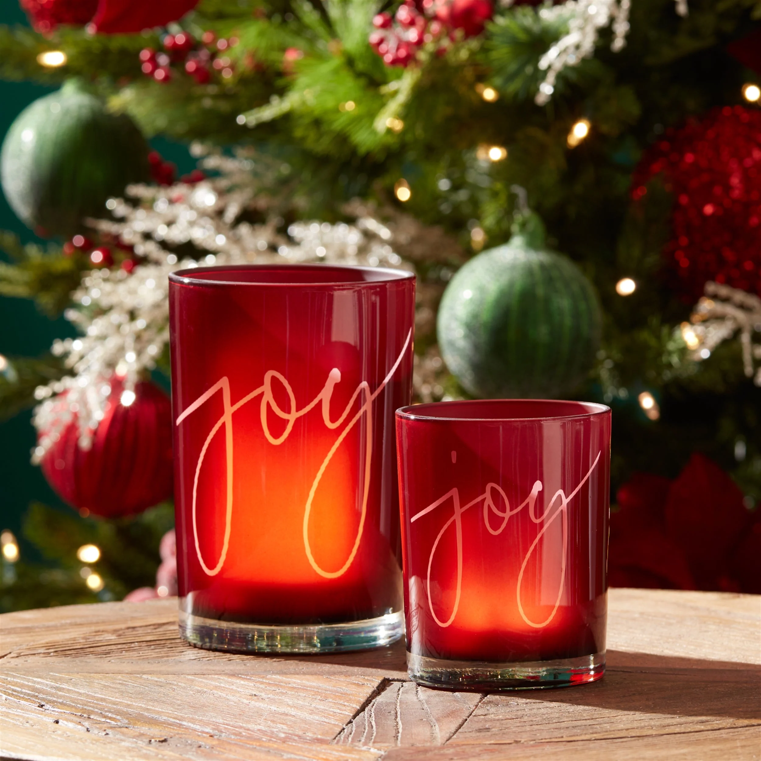Joy Glass Votive Holder (Set of 2) - Image 2
