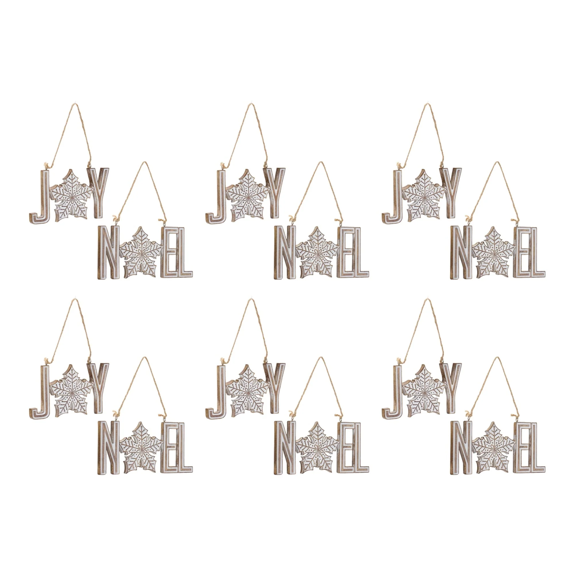 Joy Noel Snowflake Ornament (Set of 12) - Image 4