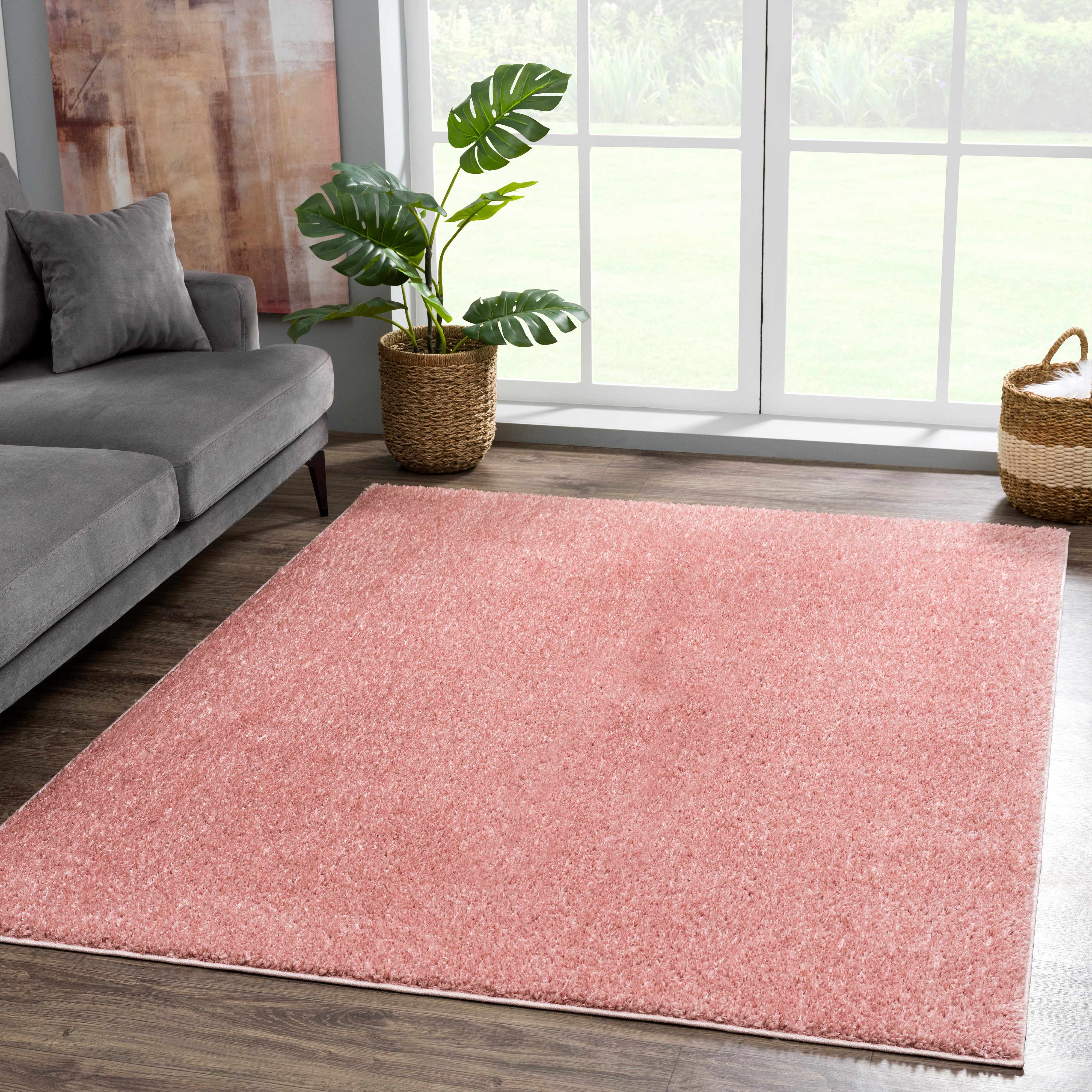 Judy Pink  Plush Washable Area Rug - Clearance - Image 2