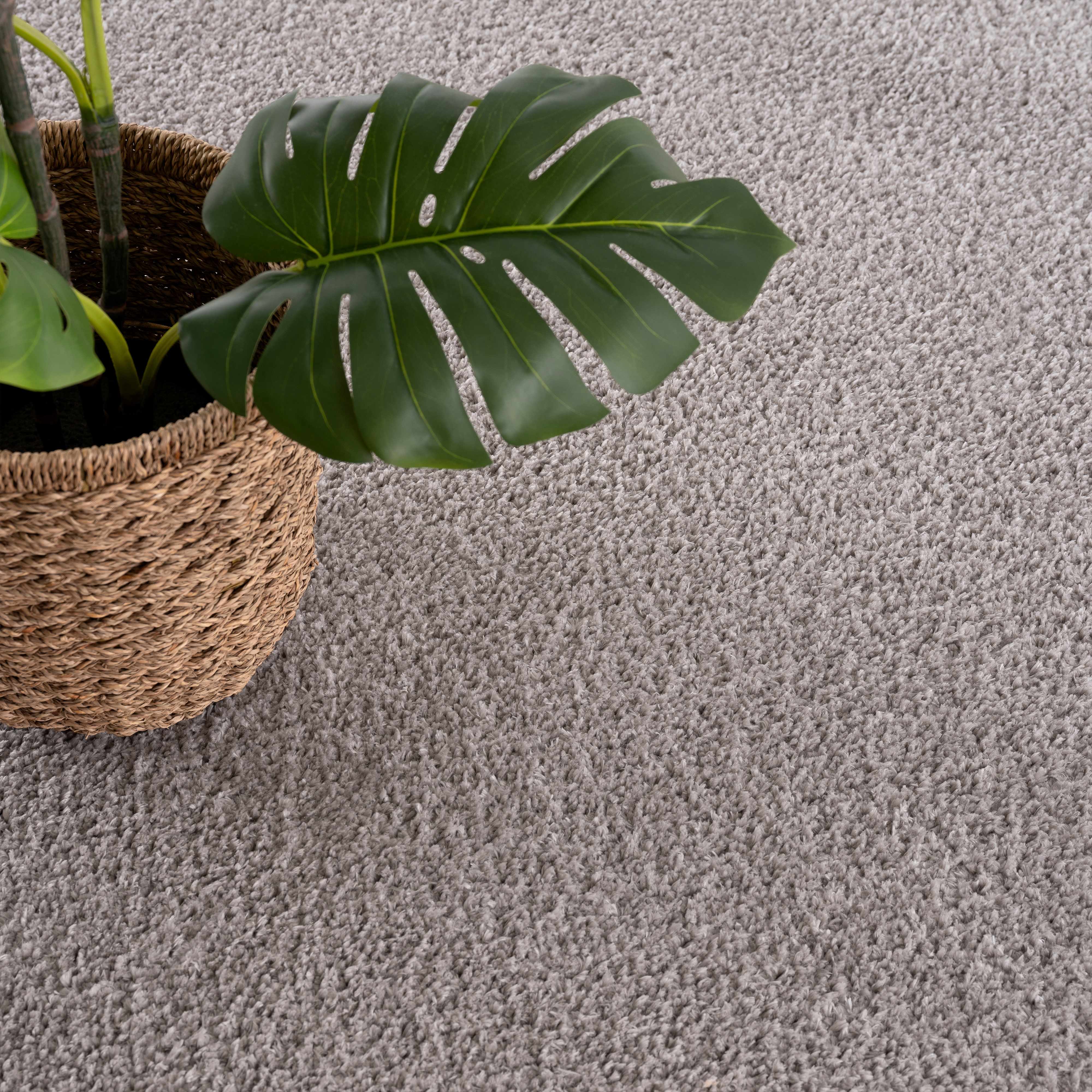 Judy Solid Gray Washable Shag Rug - Image 4