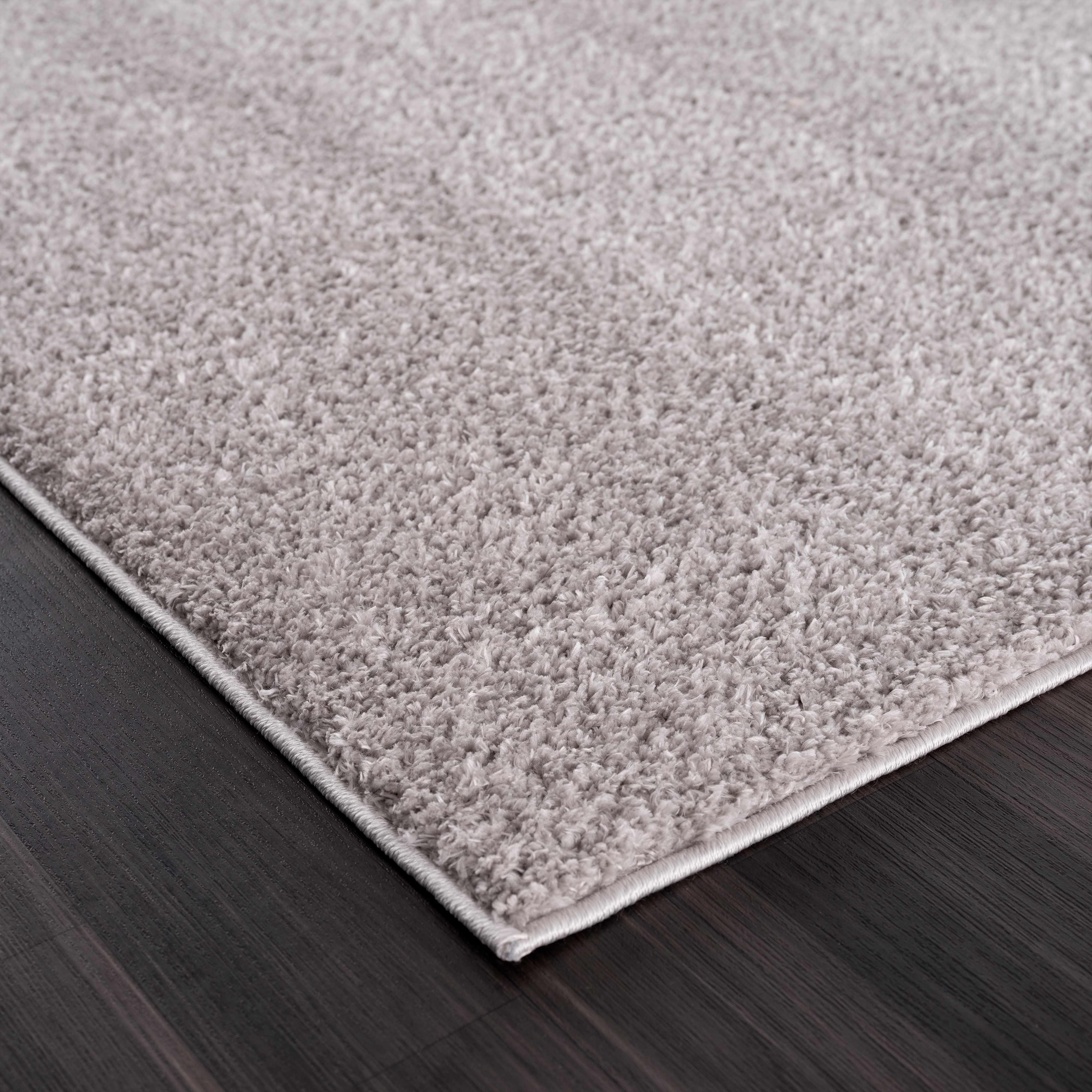 Judy Solid Gray Washable Shag Rug - Image 5