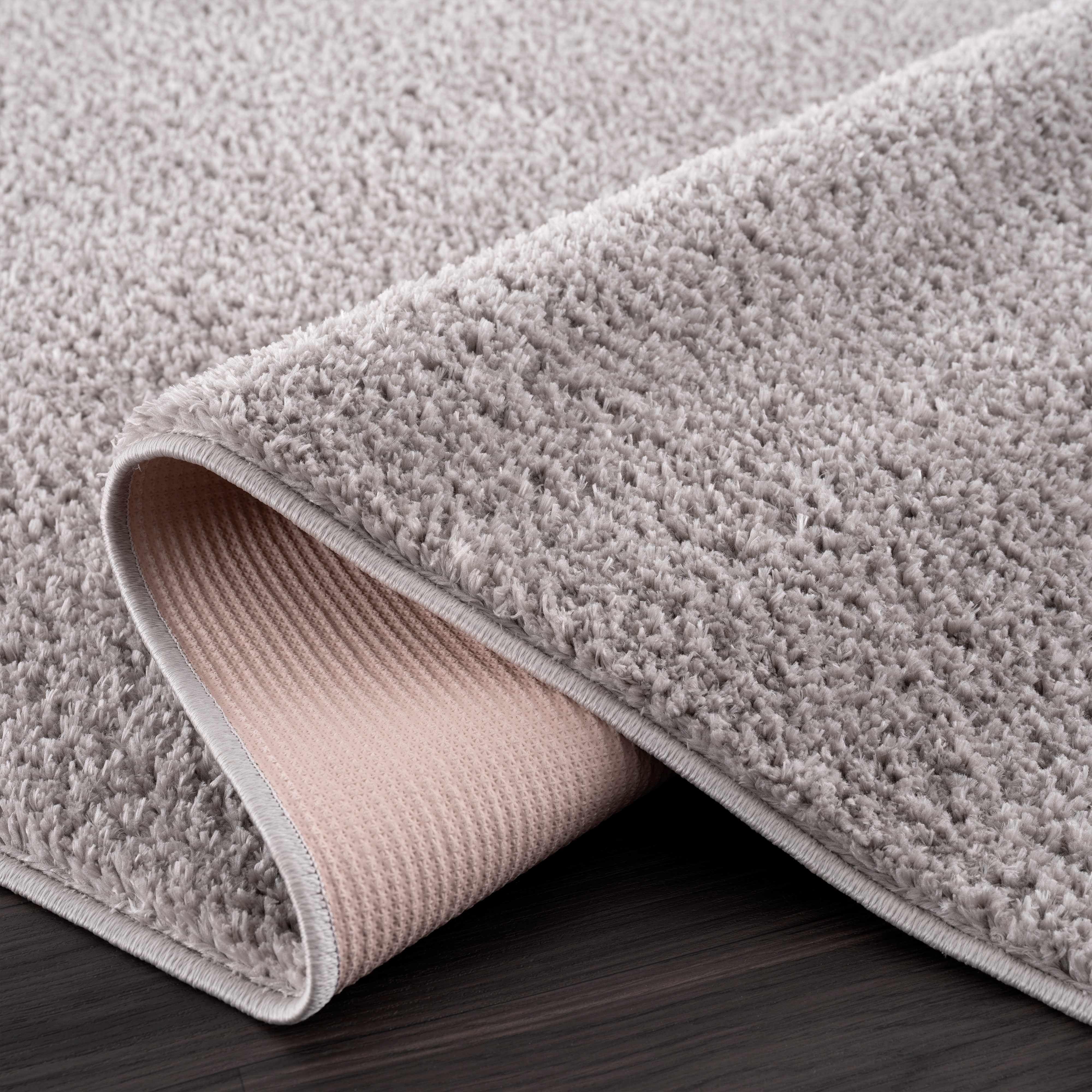 Judy Solid Gray Washable Shag Rug - Image 7