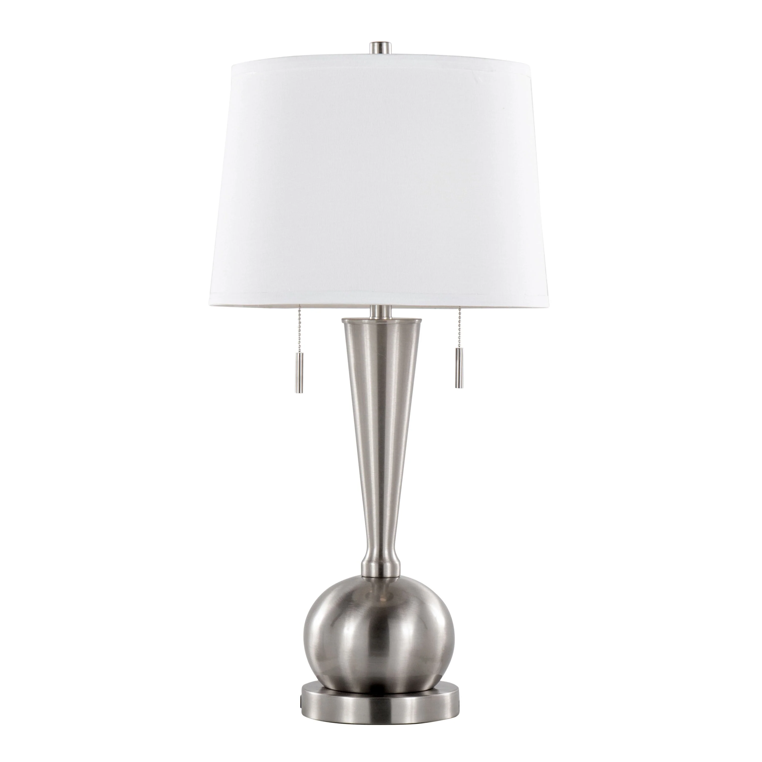 Jules 30.25" Contemporary Metal Table Lamp with Built-In USB Port - Set of 2 - Image 2