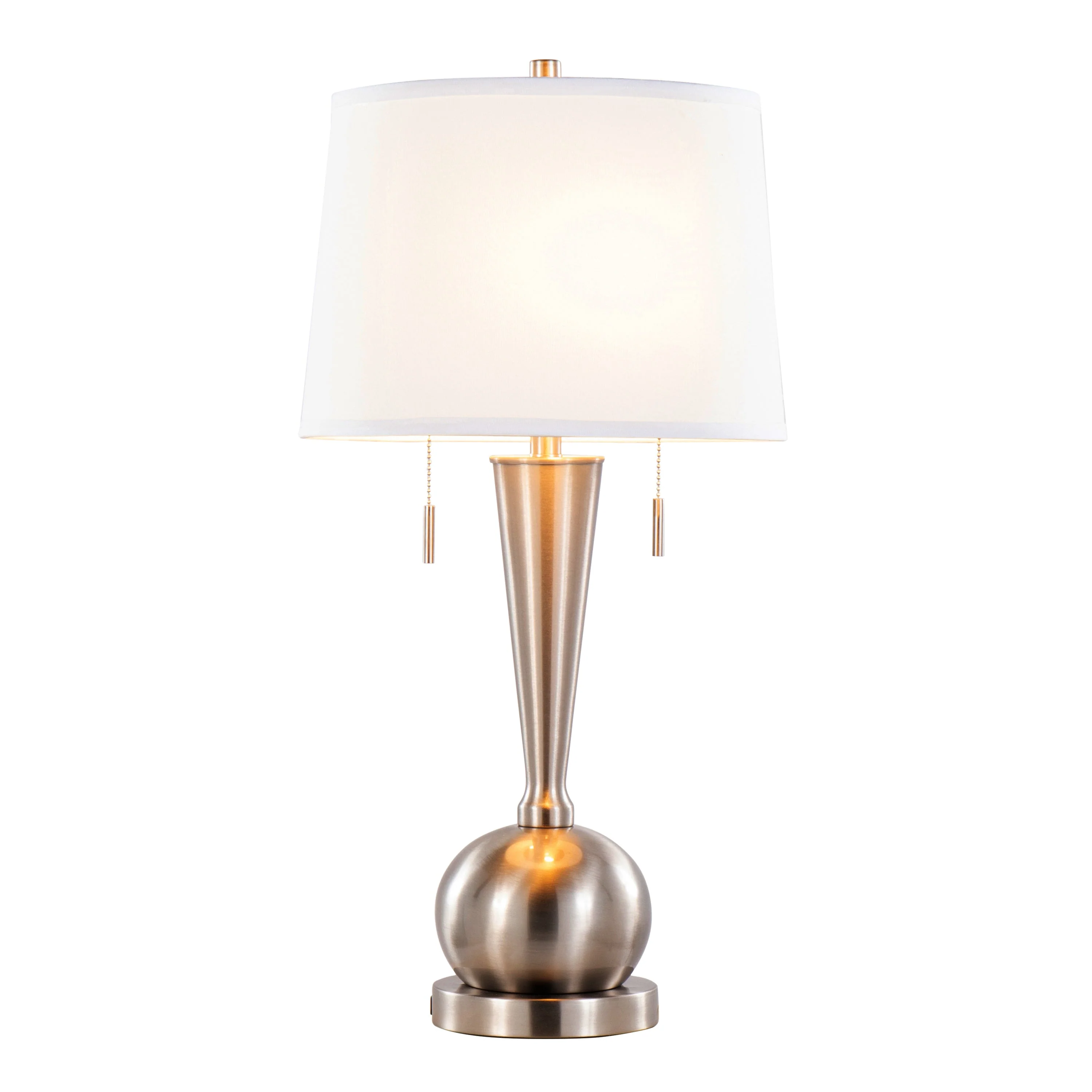 Jules 30.25" Contemporary Metal Table Lamp with Built-In USB Port - Set of 2 - Image 3