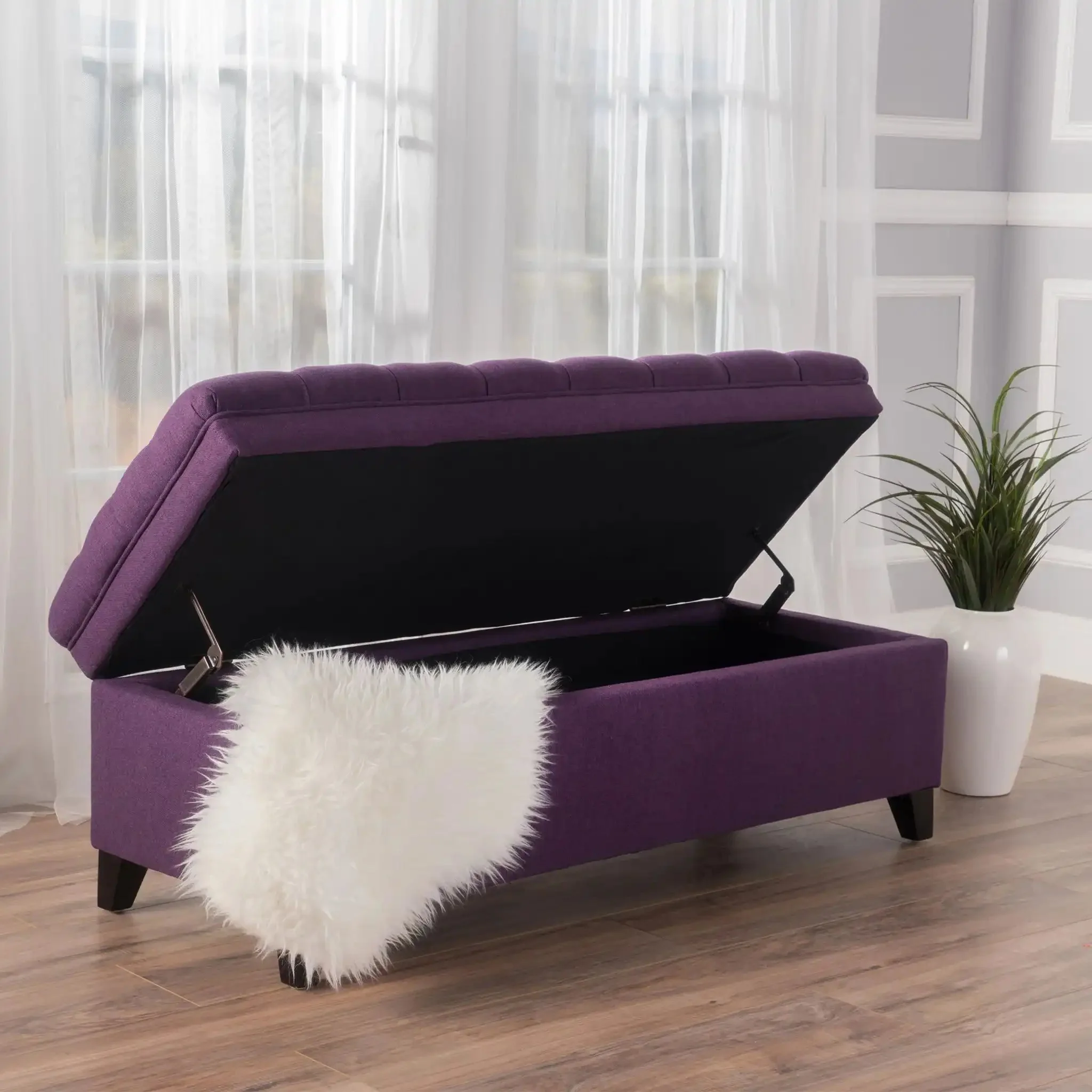 Juliana - Storage Ottoman With Birch Legs - Image 13