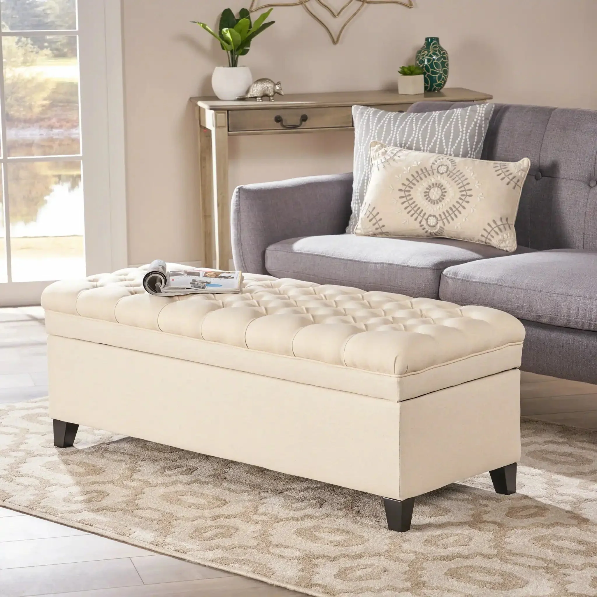 Juliana - Storage Ottoman With Birch Legs - Image 17