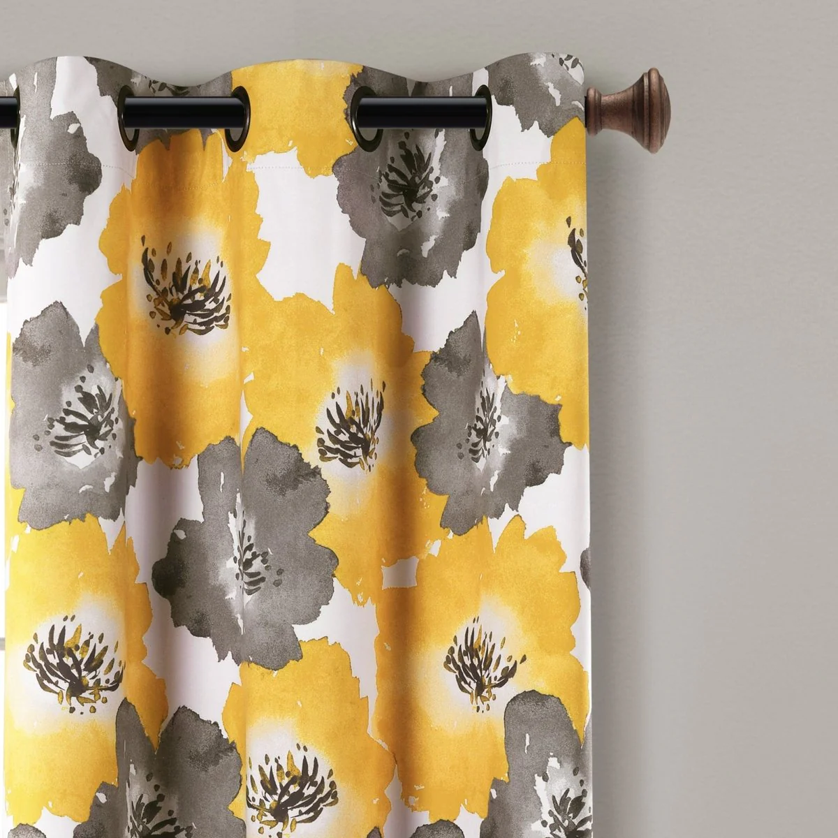 Julie Floral Insulated Grommet Blackout Window Curtain Panel Set - Image 12