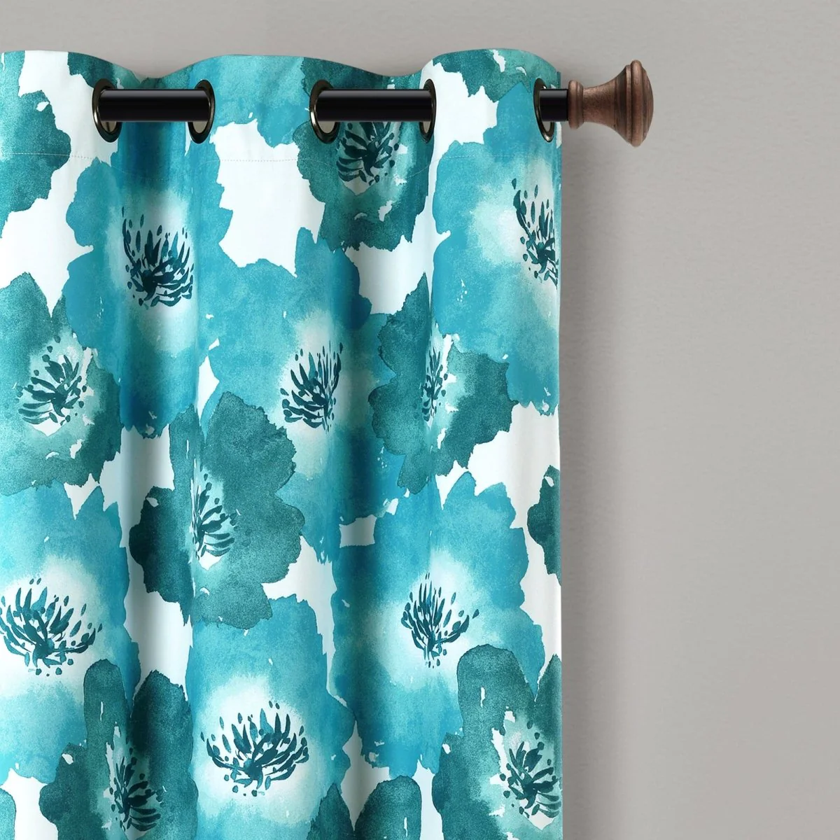 Julie Floral Insulated Grommet Blackout Window Curtain Panel Set - Image 3