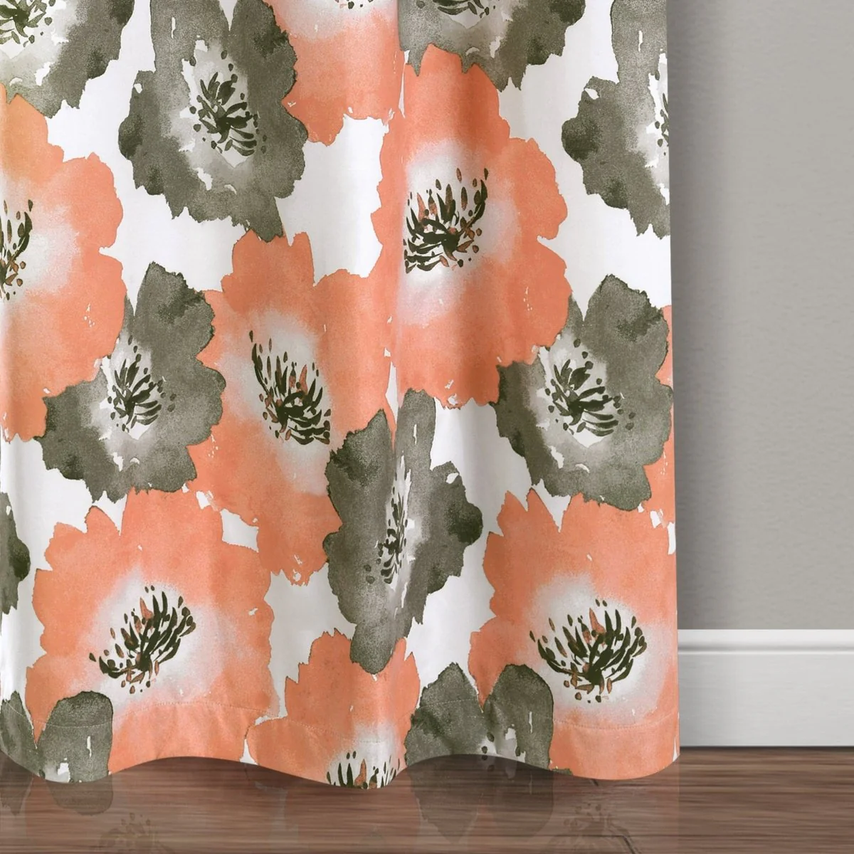 Julie Floral Insulated Grommet Blackout Window Curtain Panel Set - Image 6