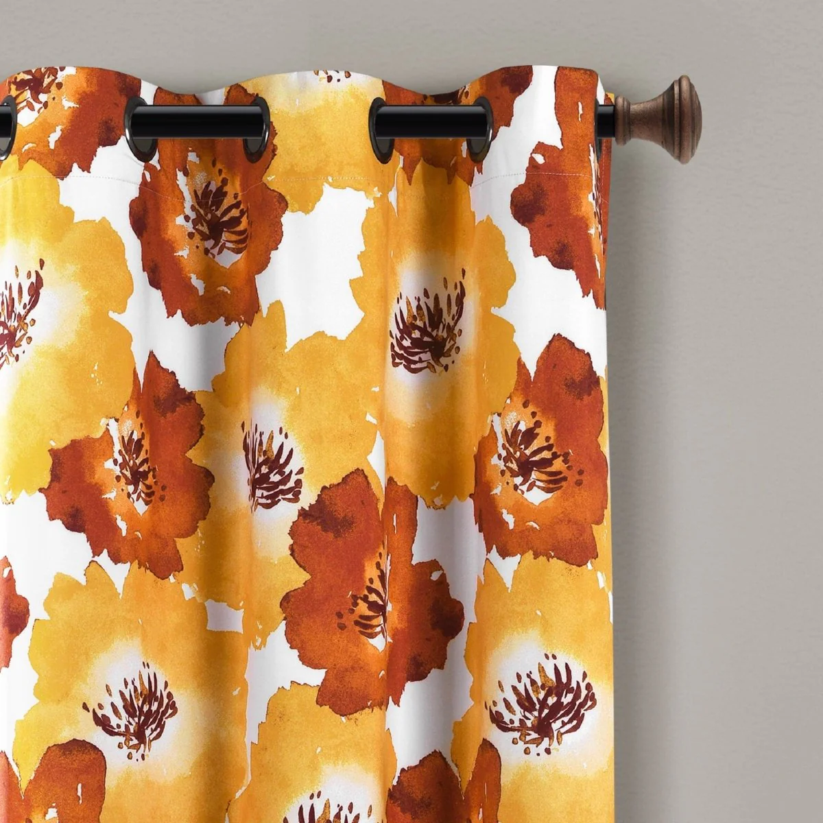 Julie Floral Insulated Grommet Blackout Window Curtain Panel Set - Image 8