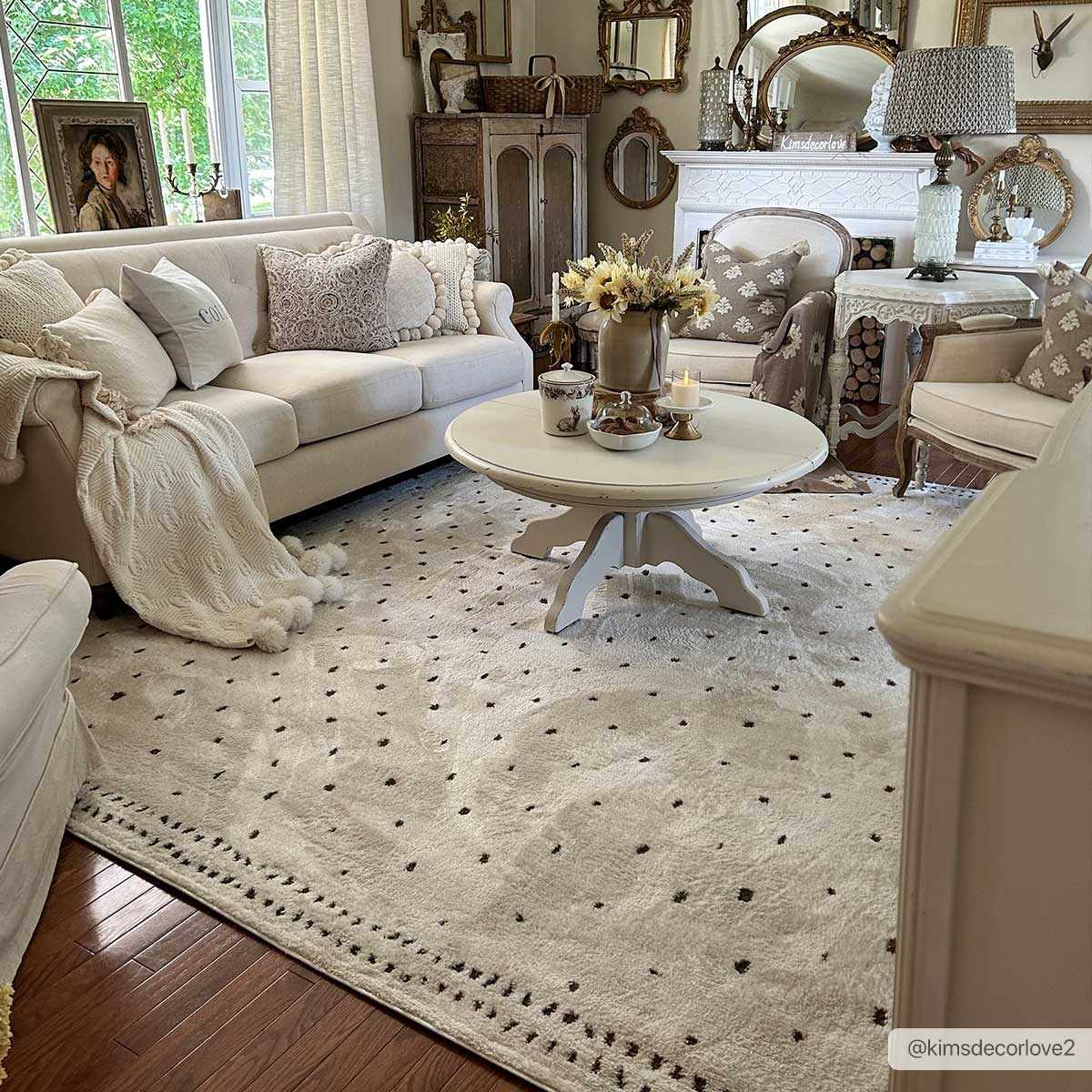 Julie Ivory & Brown Area Rug - Image 2