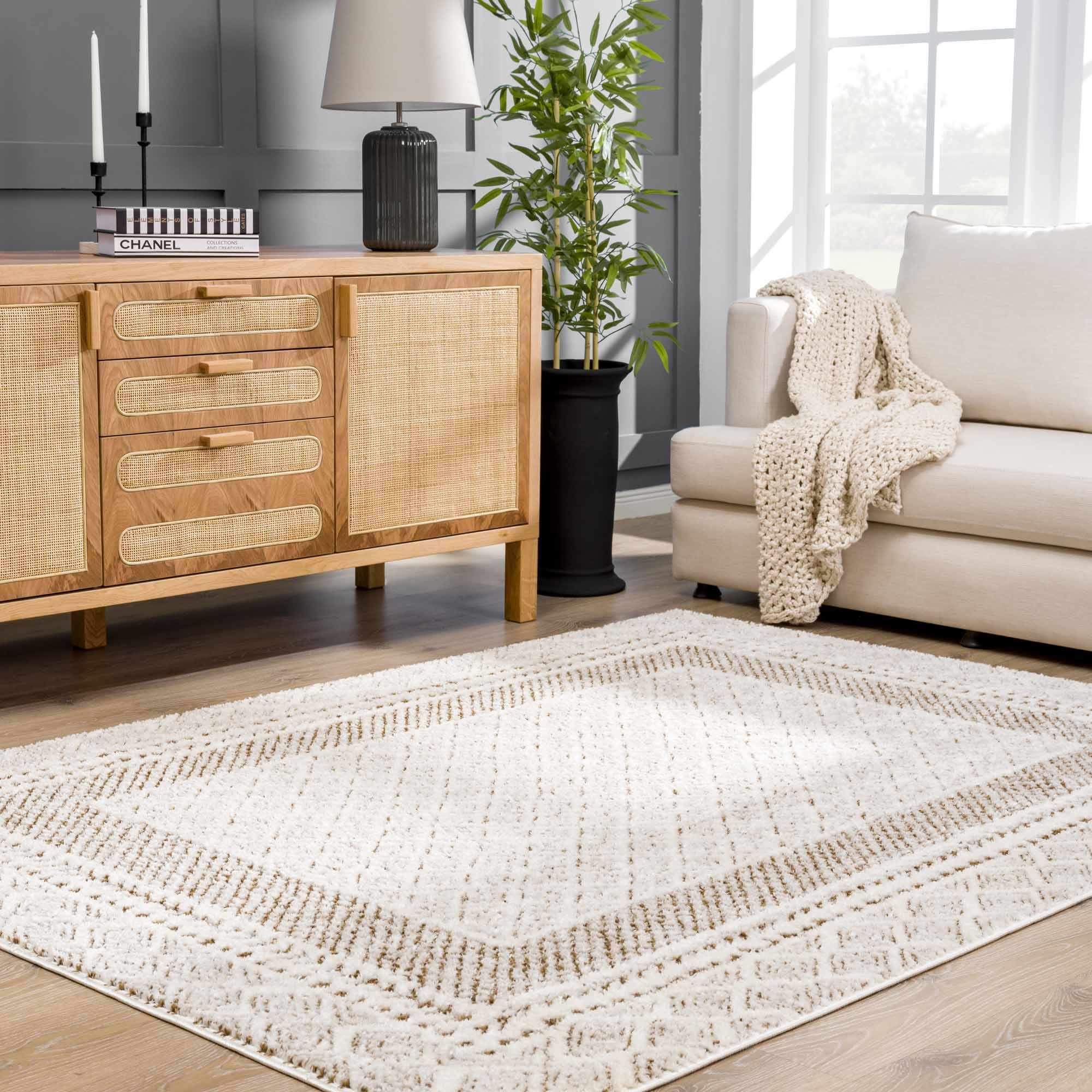 Julio Scandi Boho Area Rug - Brown - Image 3