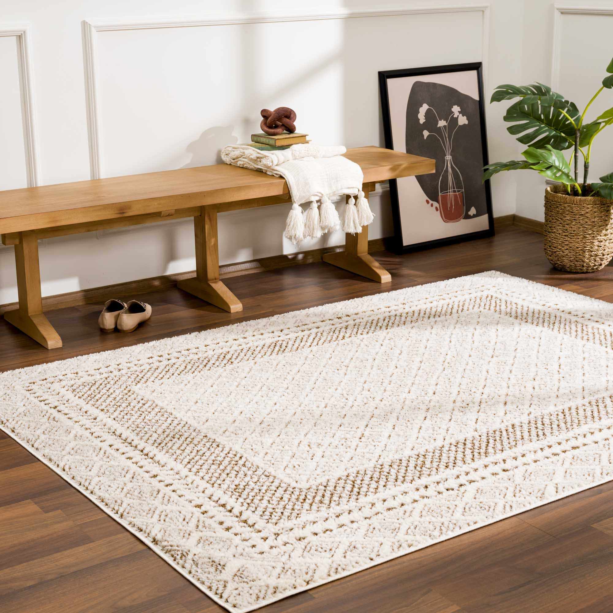 Julio Scandi Boho Area Rug - Brown - Image 9