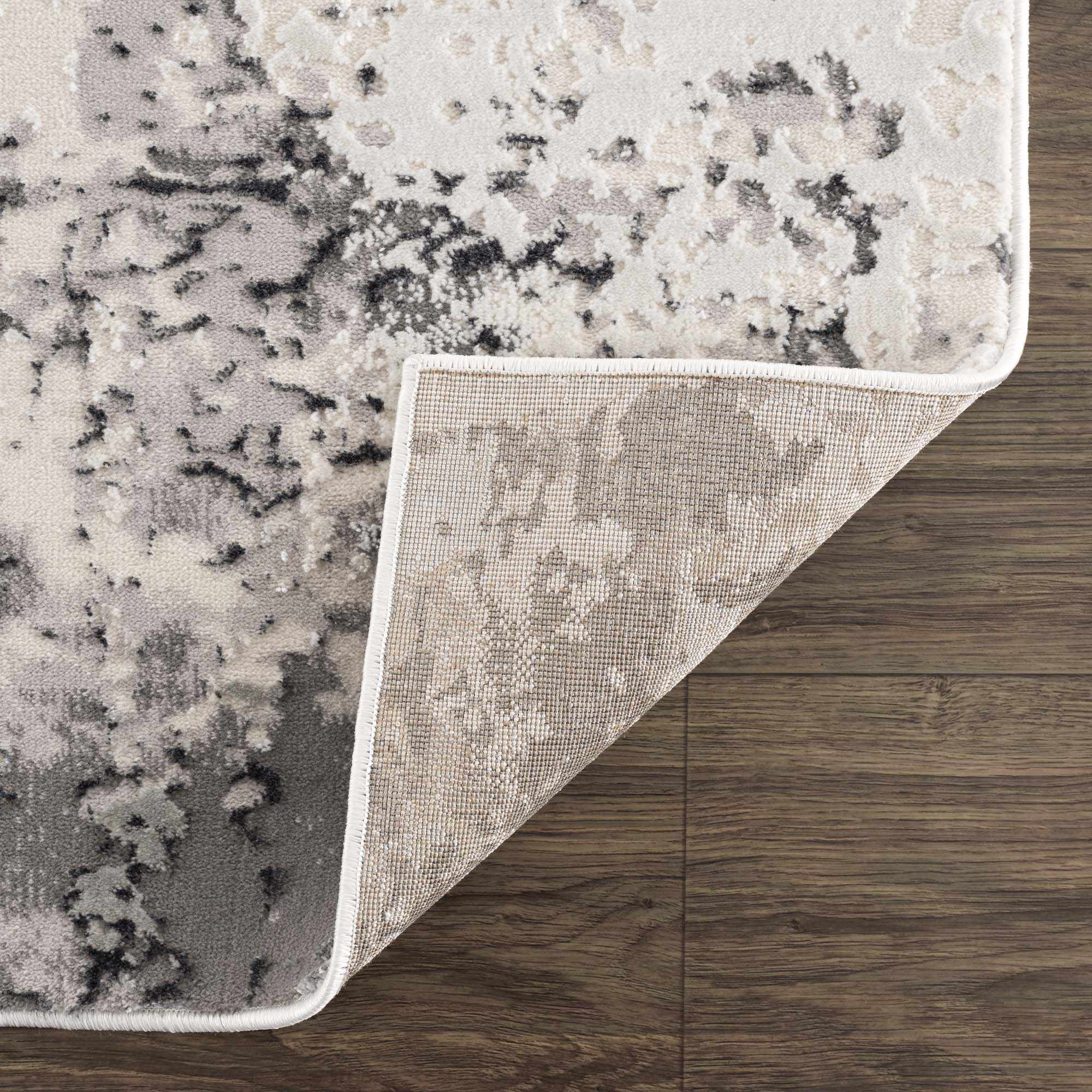 Junko Gray & Blue Marble Area Rug - Clearance - Image 3