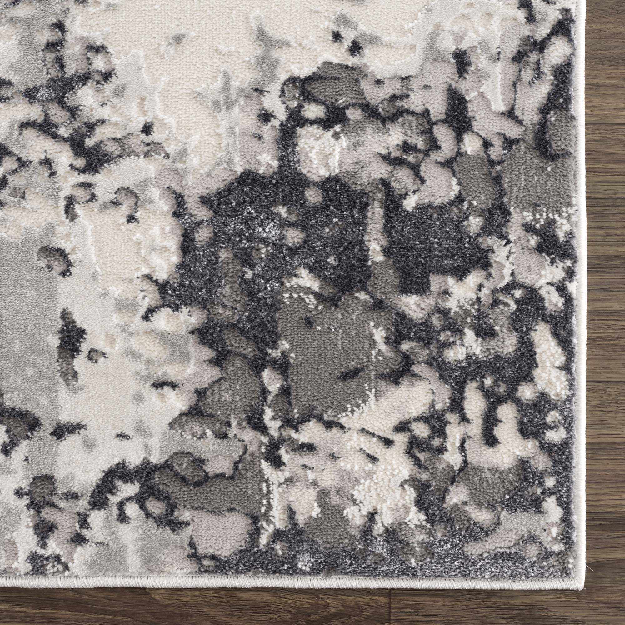 Junko Gray & Blue Marble Area Rug - Clearance - Image 6