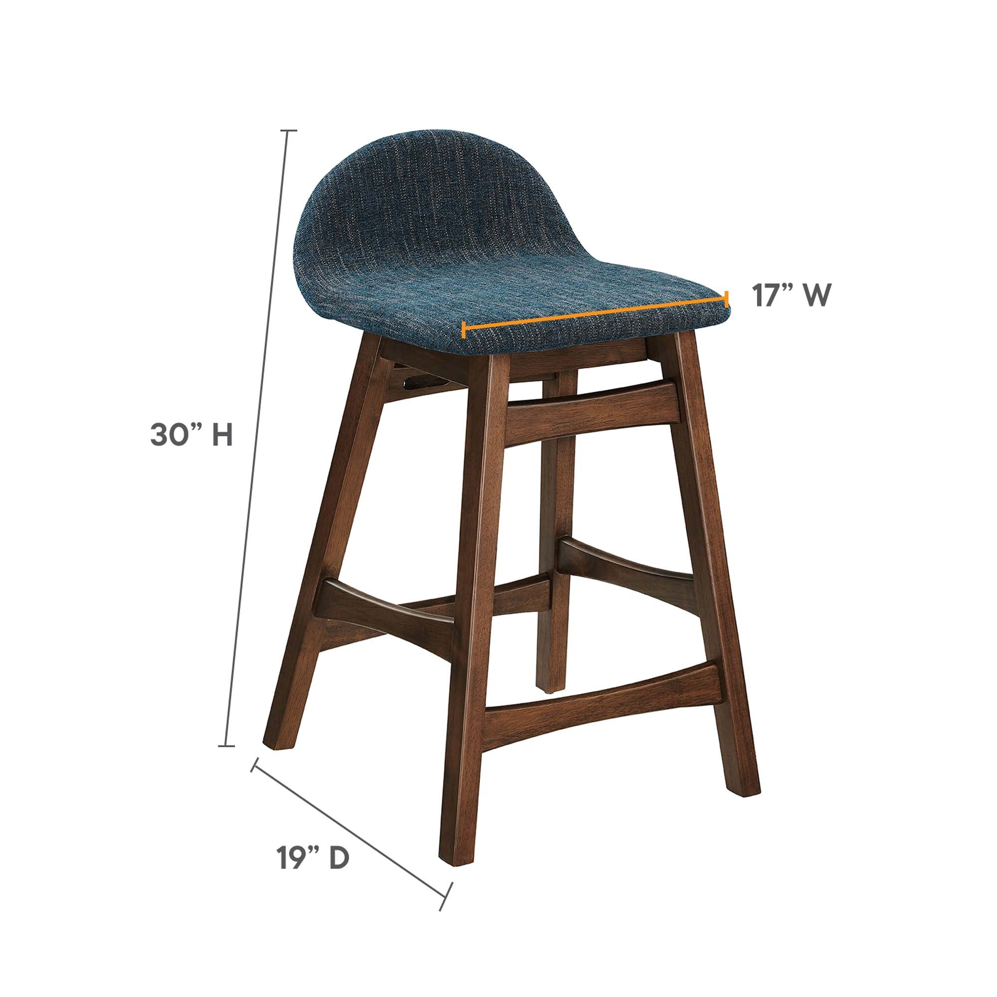 Juno Wood Counter Stool Set of 2 by Modway - Image 13