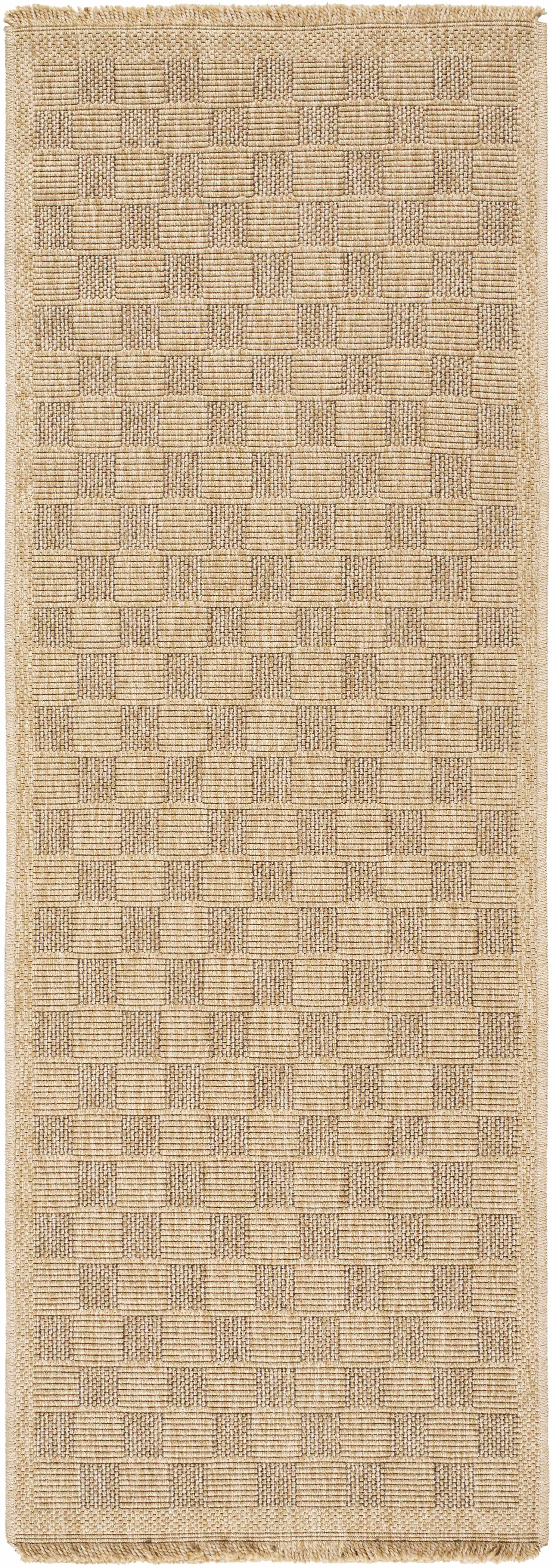 Jurek Beige Checkered Area Rug - Image 14