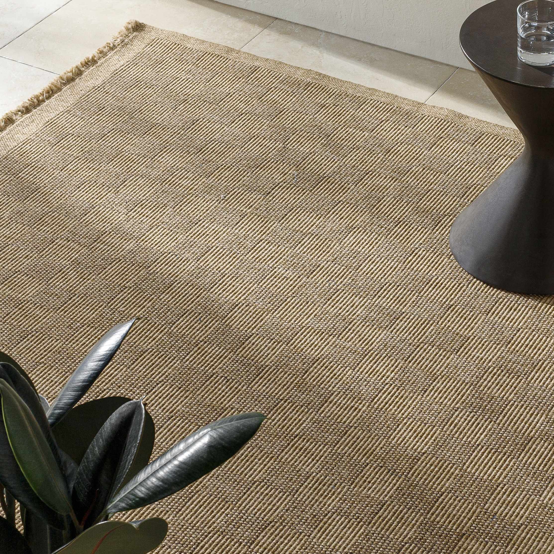 Jurek Beige Checkered Area Rug - Image 3