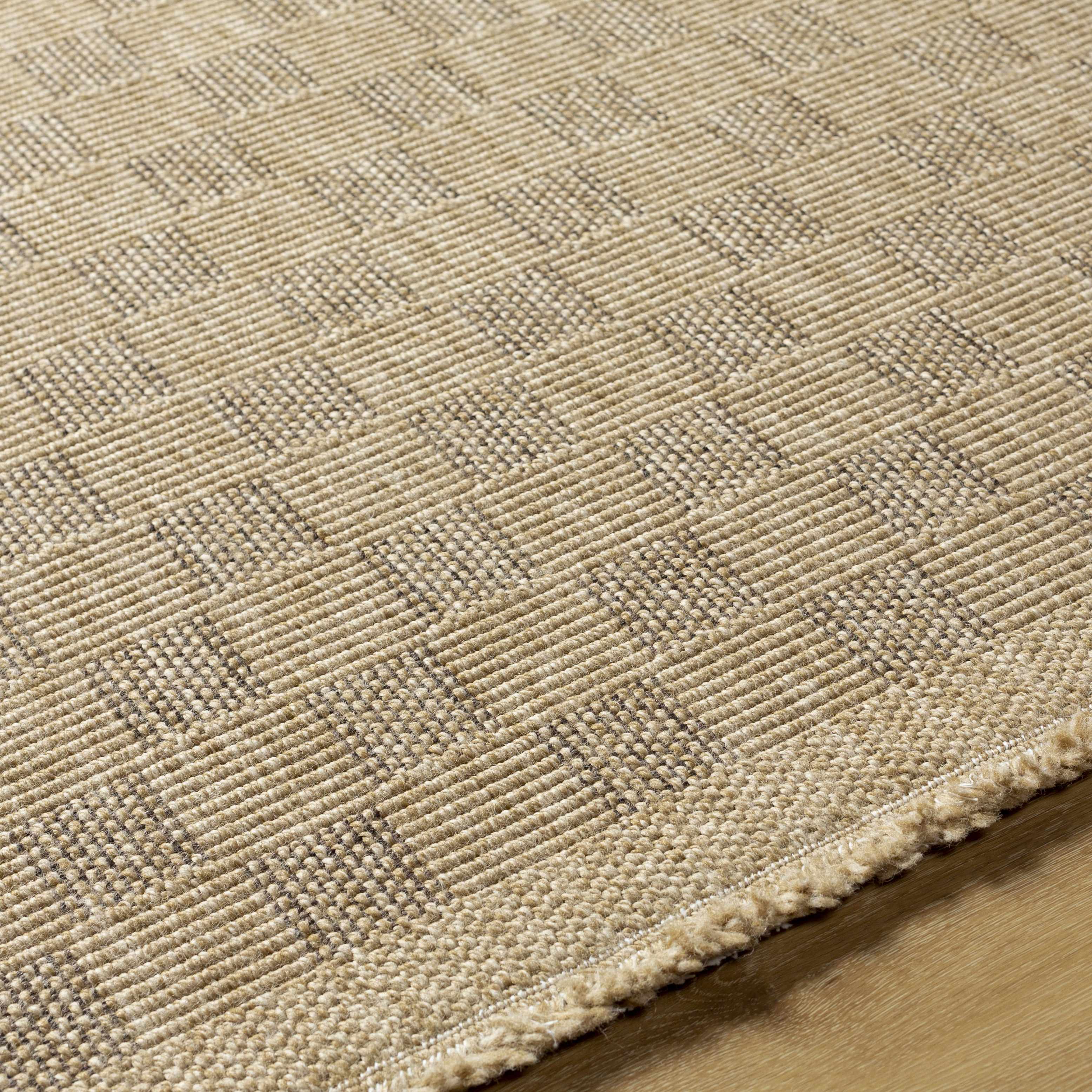 Jurek Beige Checkered Area Rug - Image 4