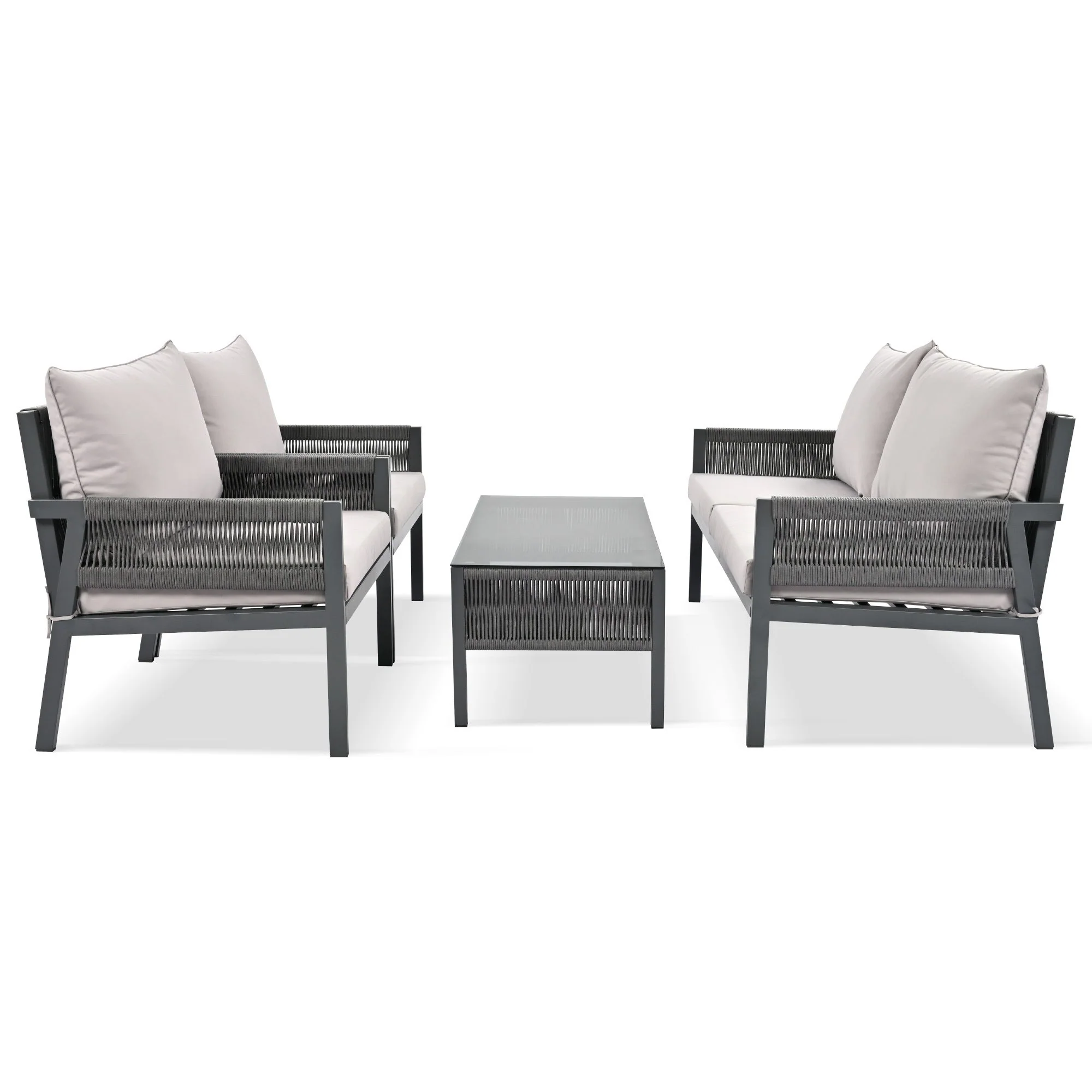 K&K 4-Piece Rope Patio Furniture Set - Image 13